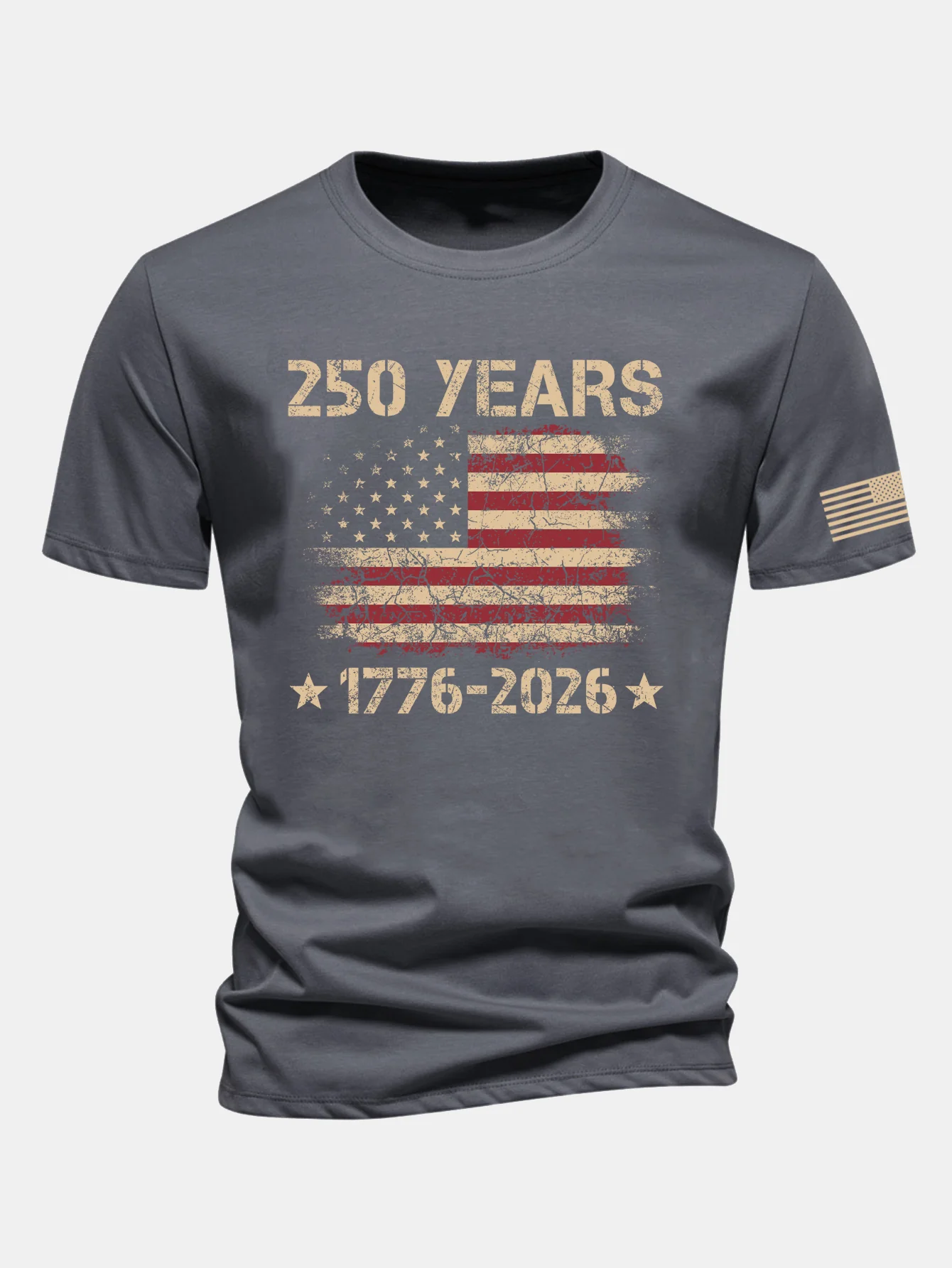 Regular Fit USA 250th Anniversary Print Cotton T-Shirt - Image 9