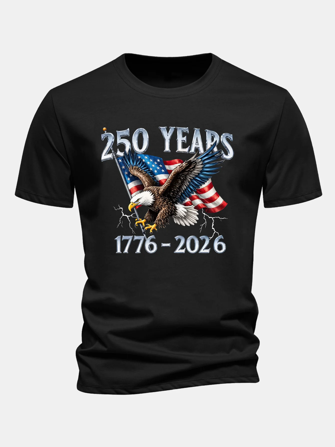 Regular Fit USA 250th Anniversary Print Cotton T-Shirt - Image 2