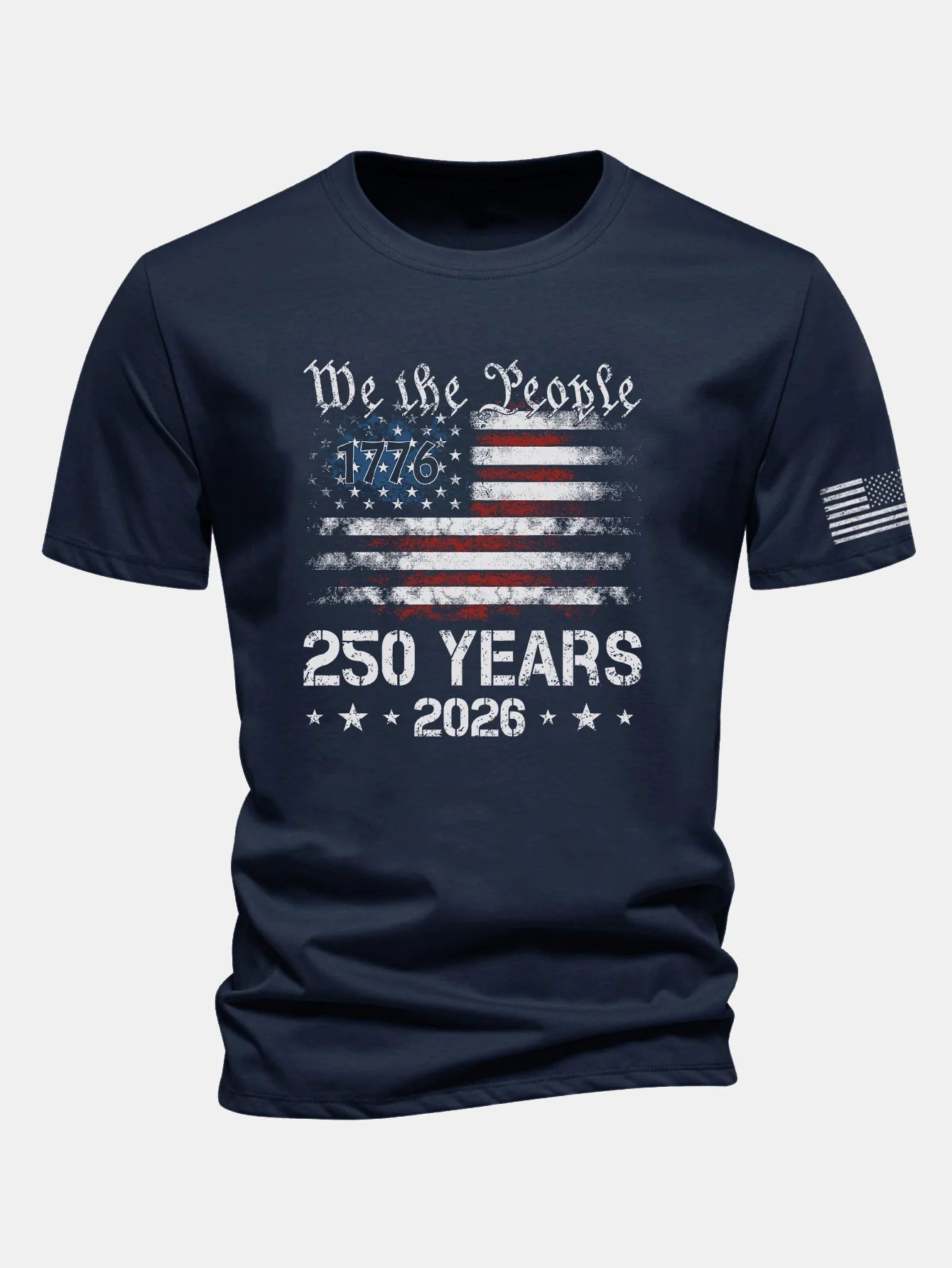 Regular Fit USA 250th Anniversary Print Cotton T-Shirt