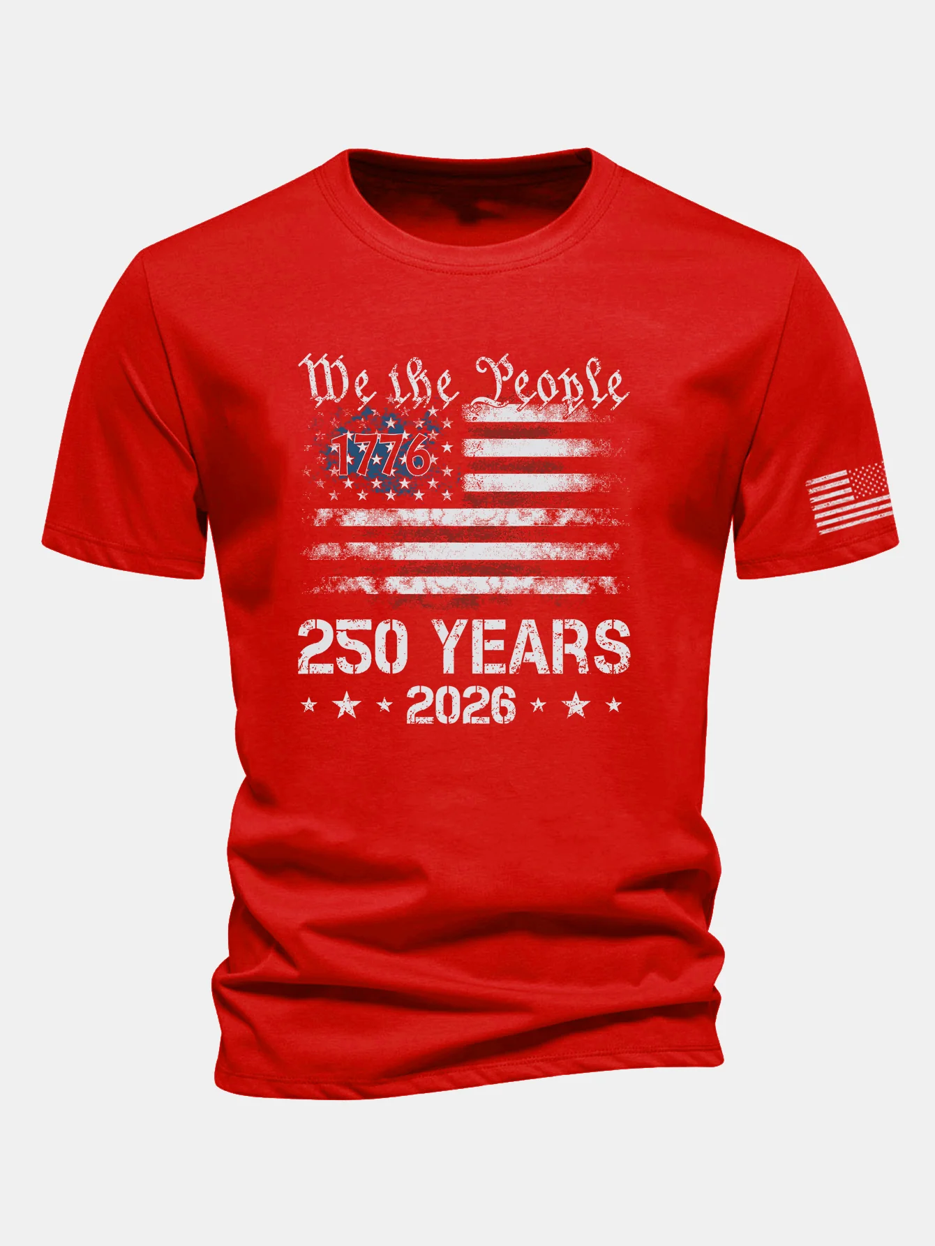 Regular Fit USA 250th Anniversary Print Cotton T-Shirt - Image 7
