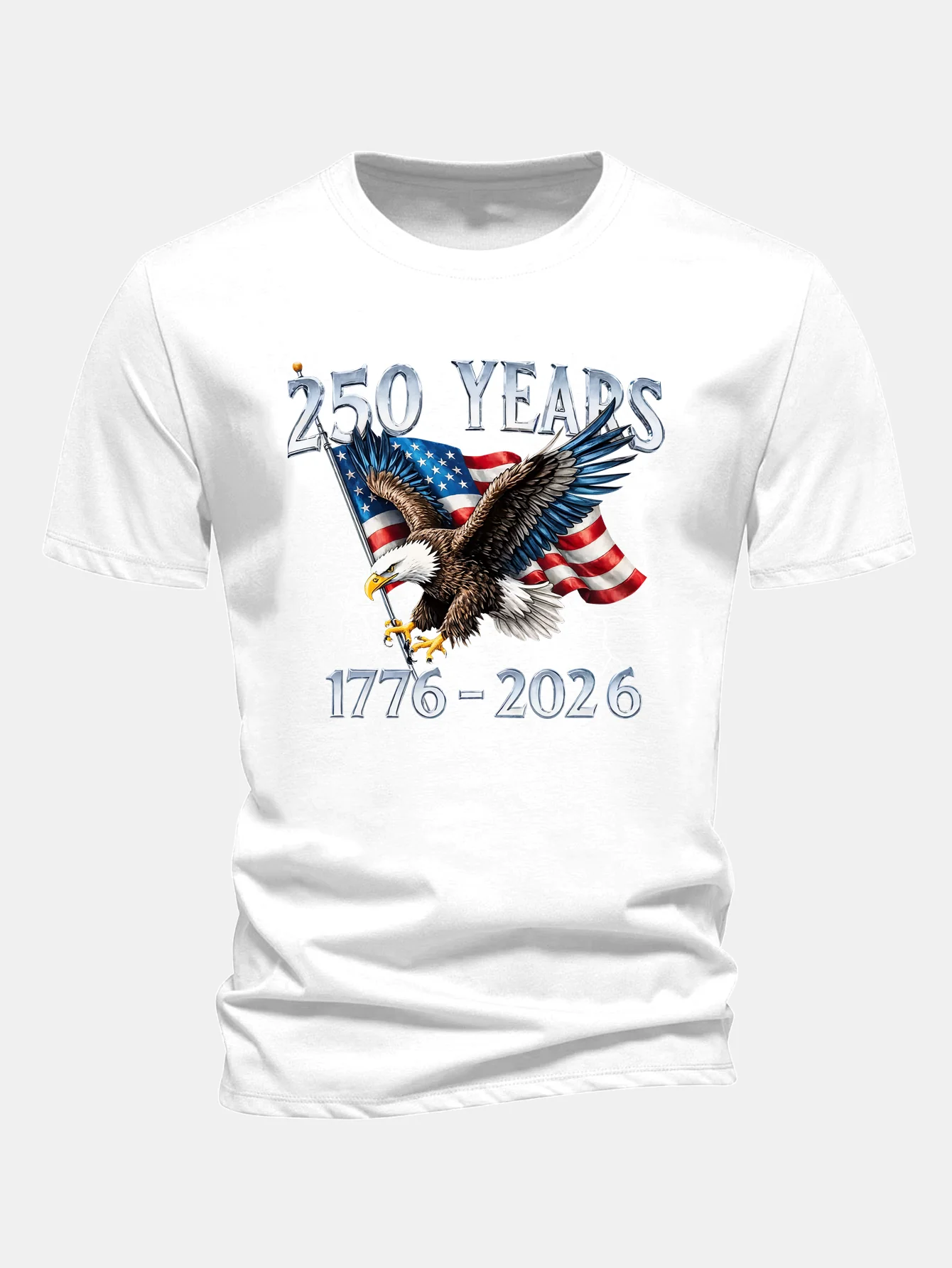 Regular Fit USA 250th Anniversary Print Cotton T-Shirt - Image 3