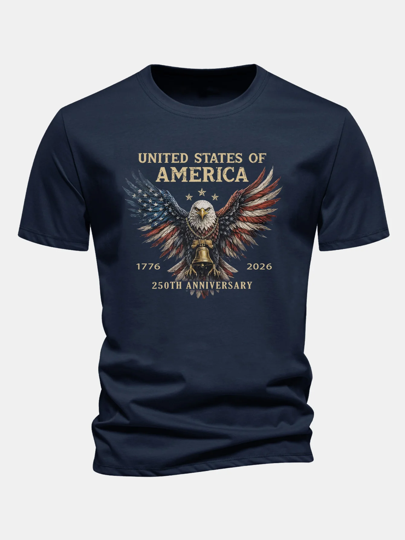 Regular Fit American Eagle 250th Anniversary Print Cotton T-Shirt