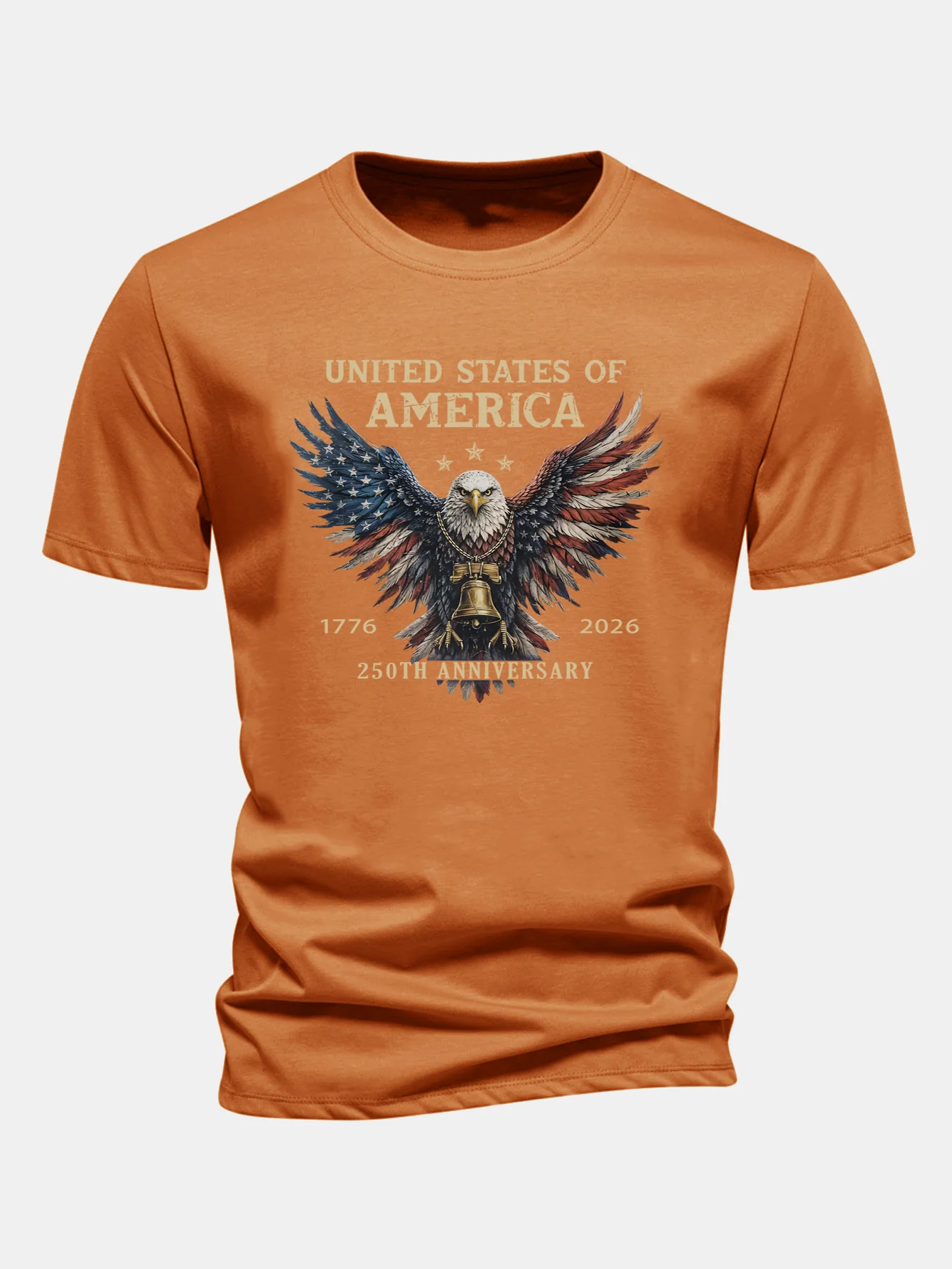Regular Fit American Eagle 250th Anniversary Print Cotton T-Shirt - Image 10