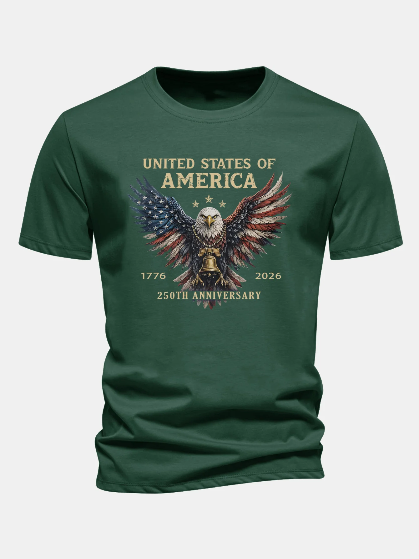 Regular Fit American Eagle 250th Anniversary Print Cotton T-Shirt - Image 11