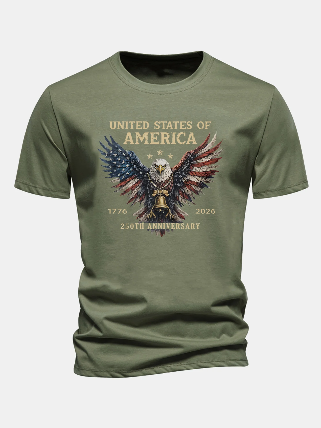 Regular Fit American Eagle 250th Anniversary Print Cotton T-Shirt - Image 4