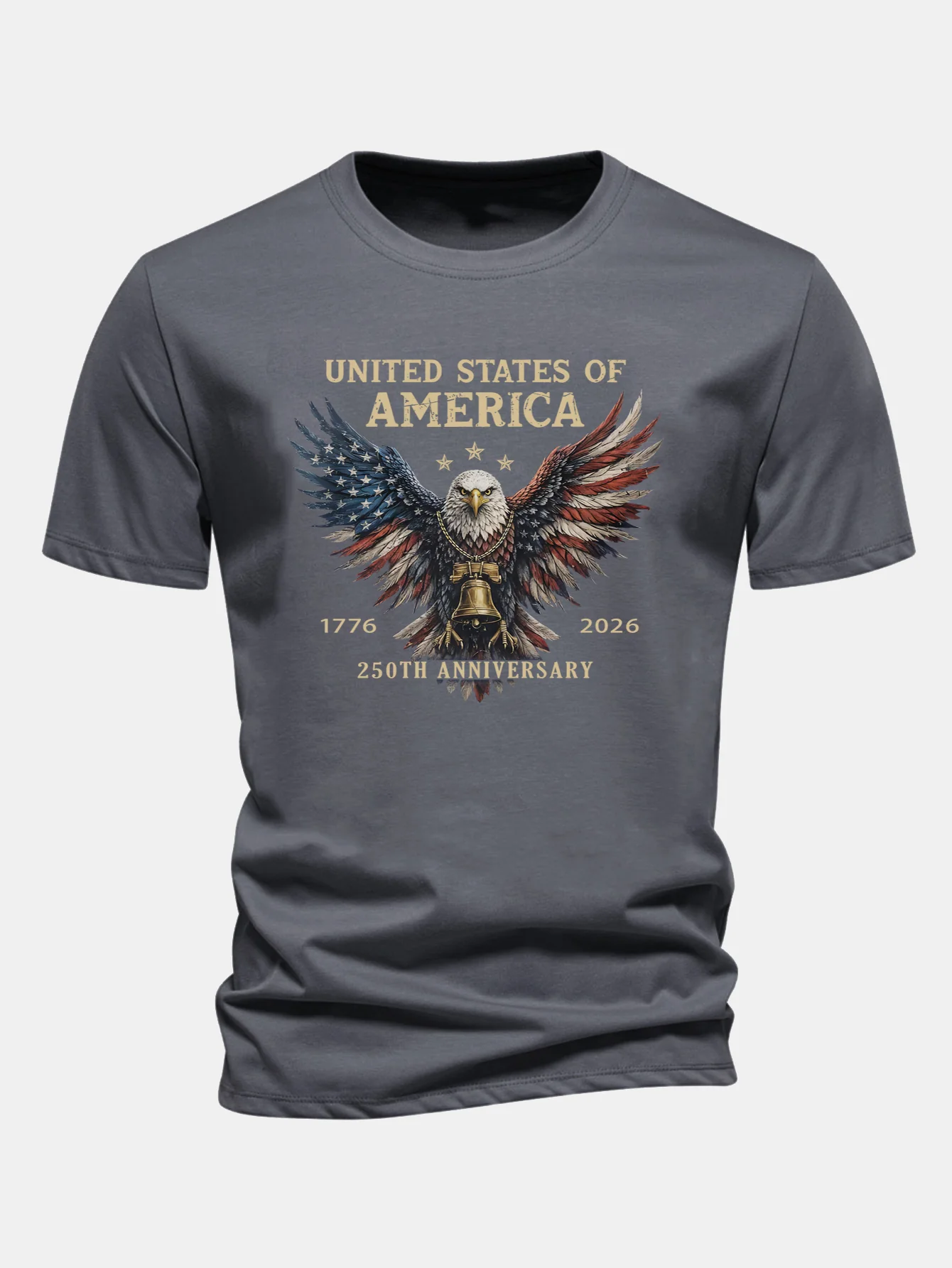 Regular Fit American Eagle 250th Anniversary Print Cotton T-Shirt - Image 6