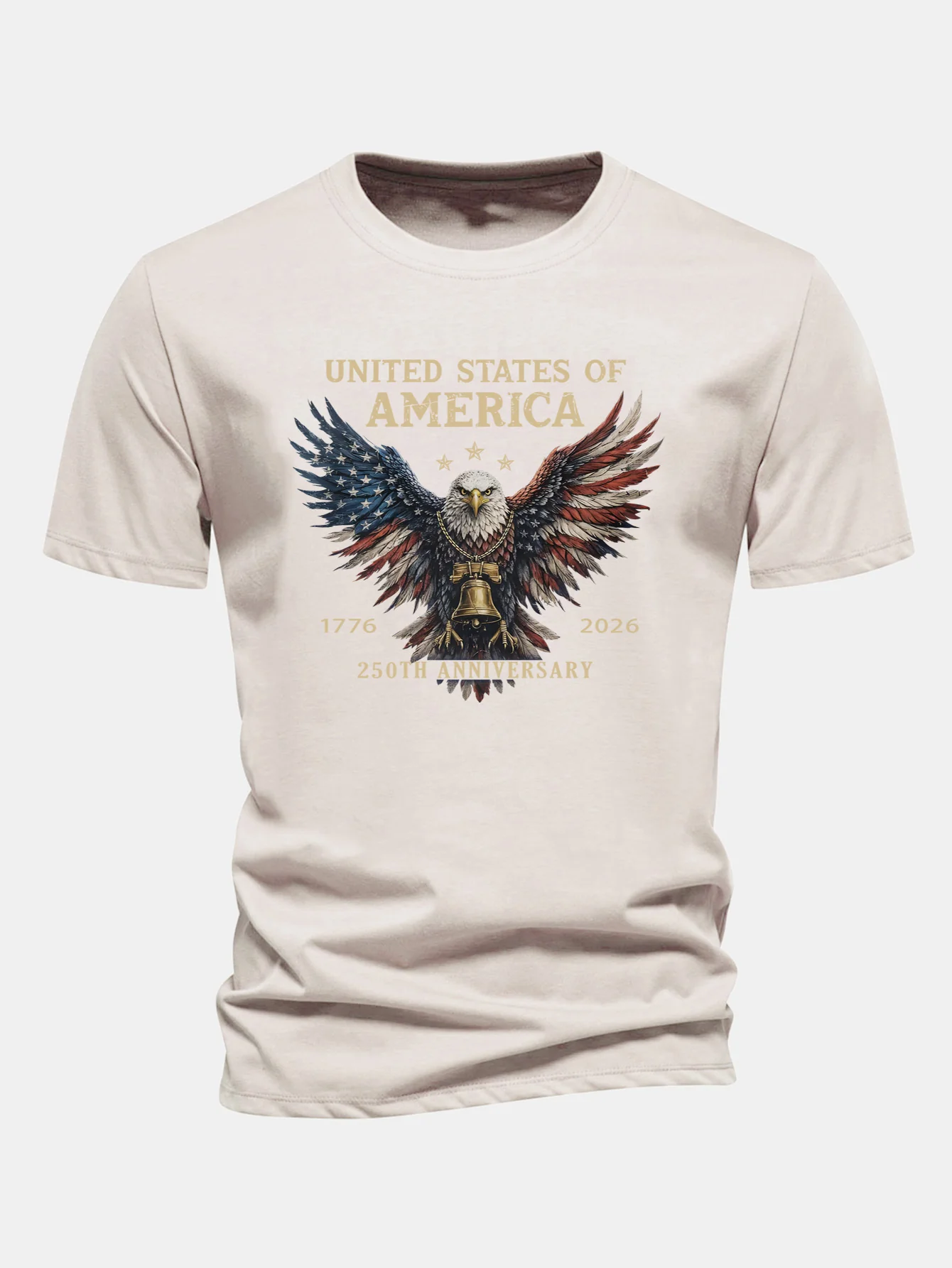 Regular Fit American Eagle 250th Anniversary Print Cotton T-Shirt - Image 8