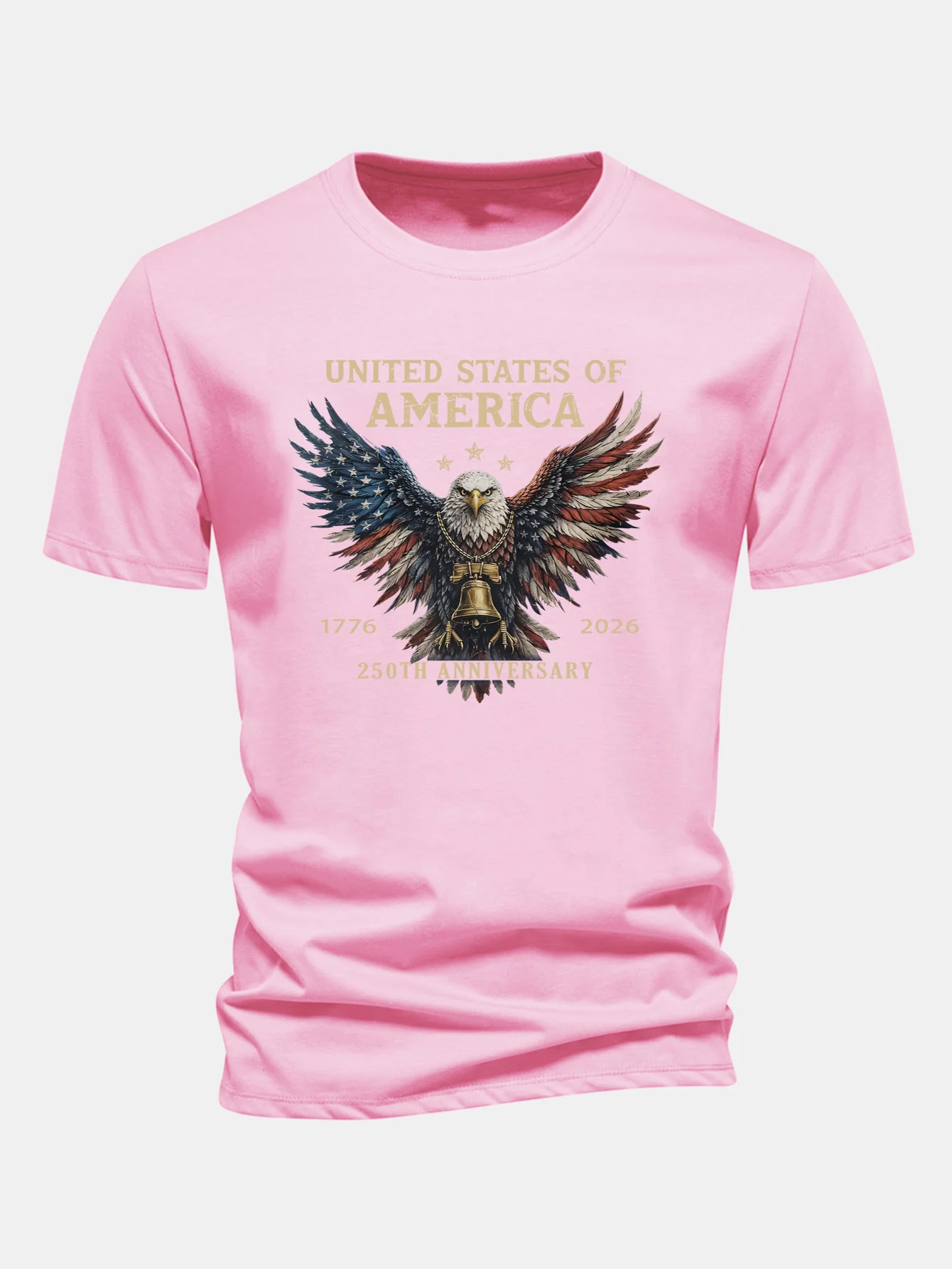 Regular Fit American Eagle 250th Anniversary Print Cotton T-Shirt - Image 9