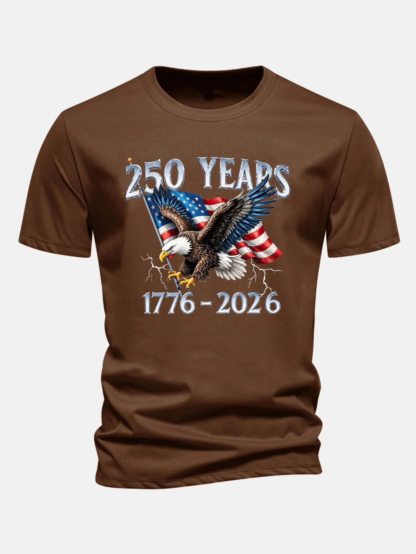 Regular Fit USA 250th Anniversary Print Cotton T-Shirt - Image 4