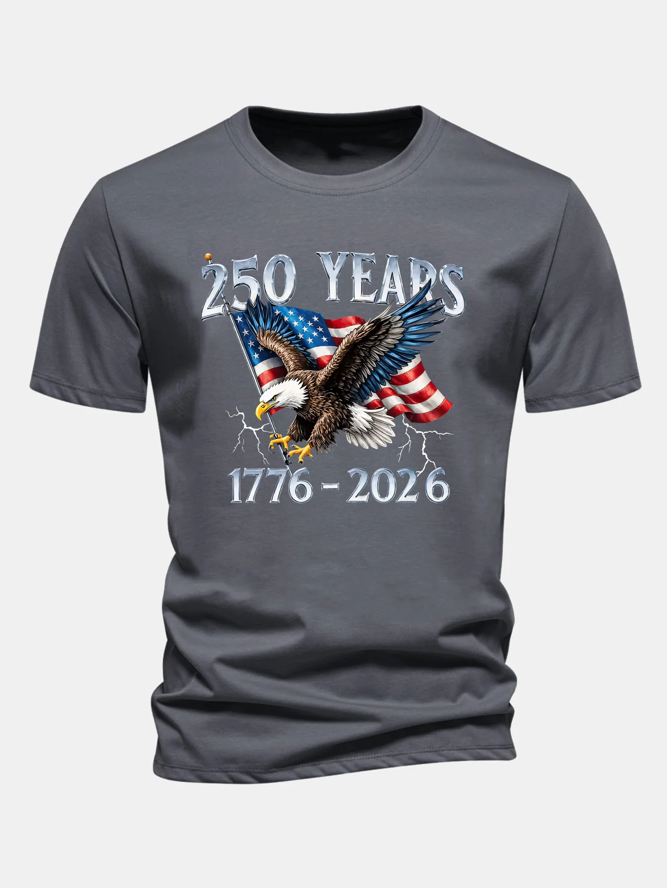 Regular Fit USA 250th Anniversary Print Cotton T-Shirt - Image 8