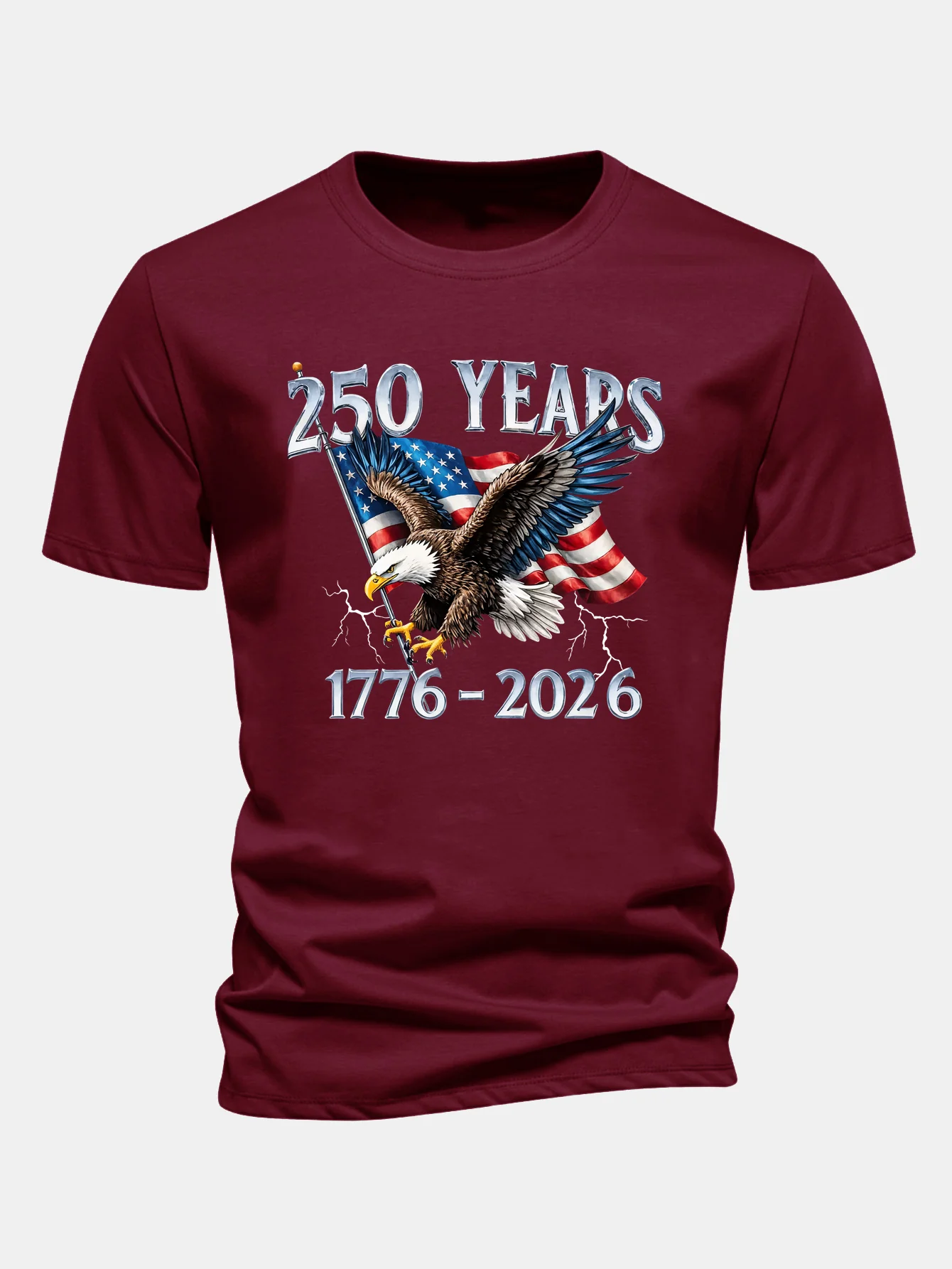 Regular Fit USA 250th Anniversary Print Cotton T-Shirt - Image 9