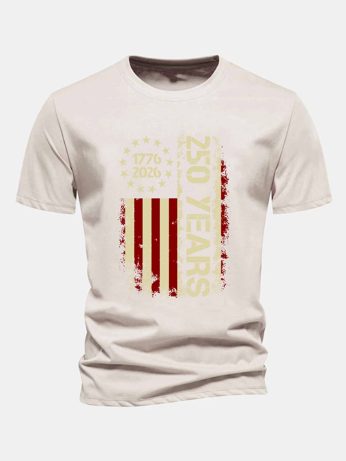 Regular Fit USA 250th Anniversary Vintage Print Cotton T-Shirt - Image 10