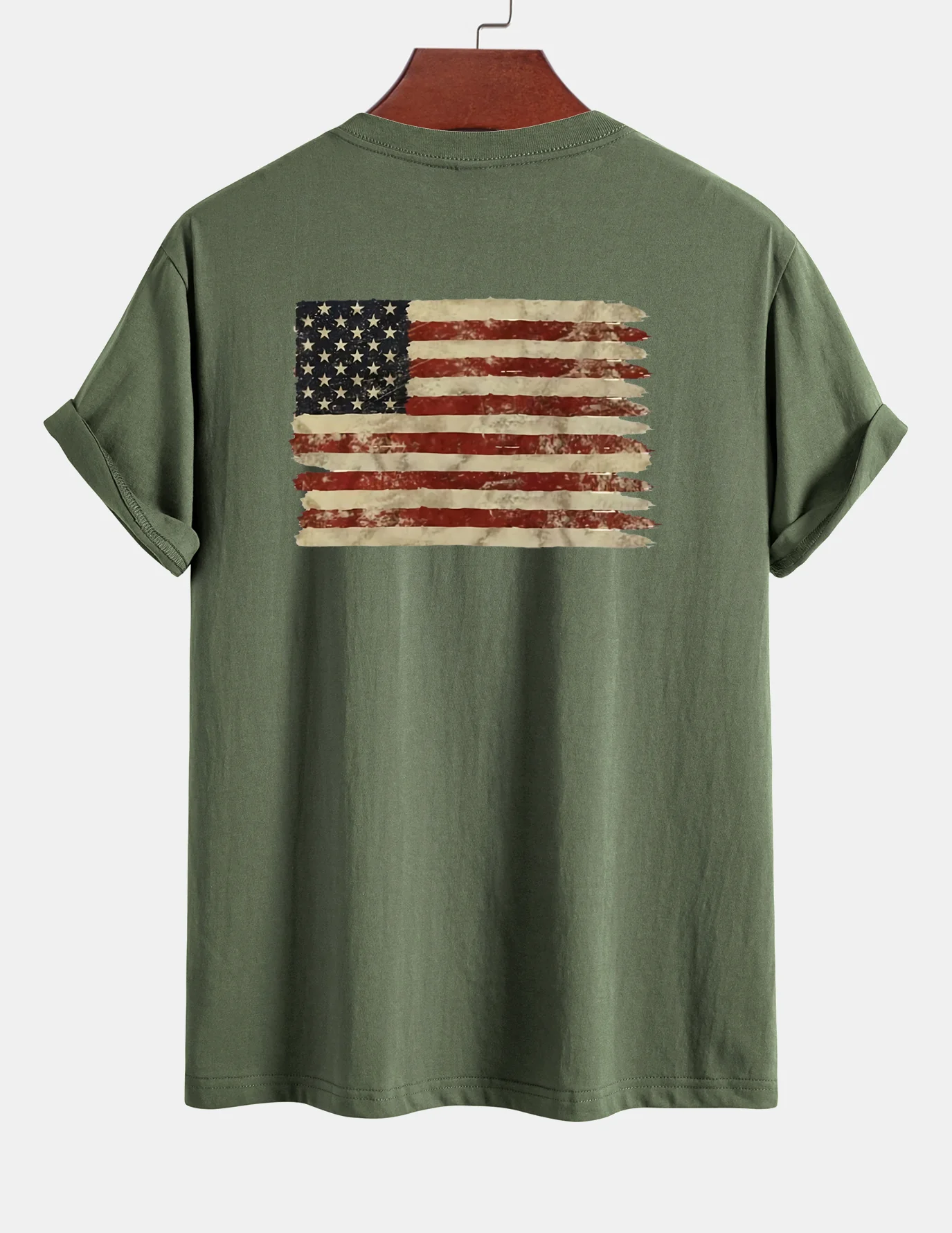 Regular Fit T-Shirt aus Baumwolle mit USA-Flaggen-Print - Image 10