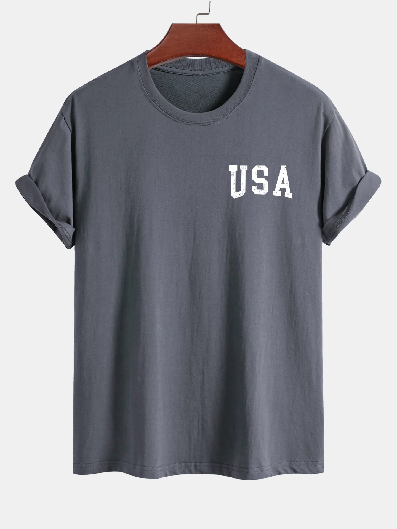 Regular Fit T-Shirt aus Baumwolle mit USA-Flaggen-Print - Image 13