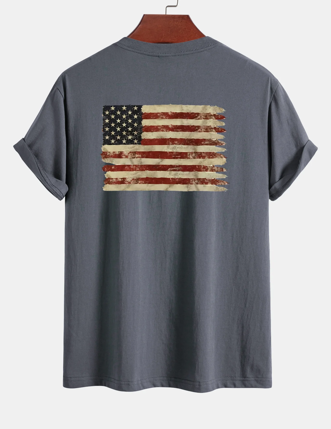 Regular Fit T-Shirt aus Baumwolle mit USA-Flaggen-Print - Image 14