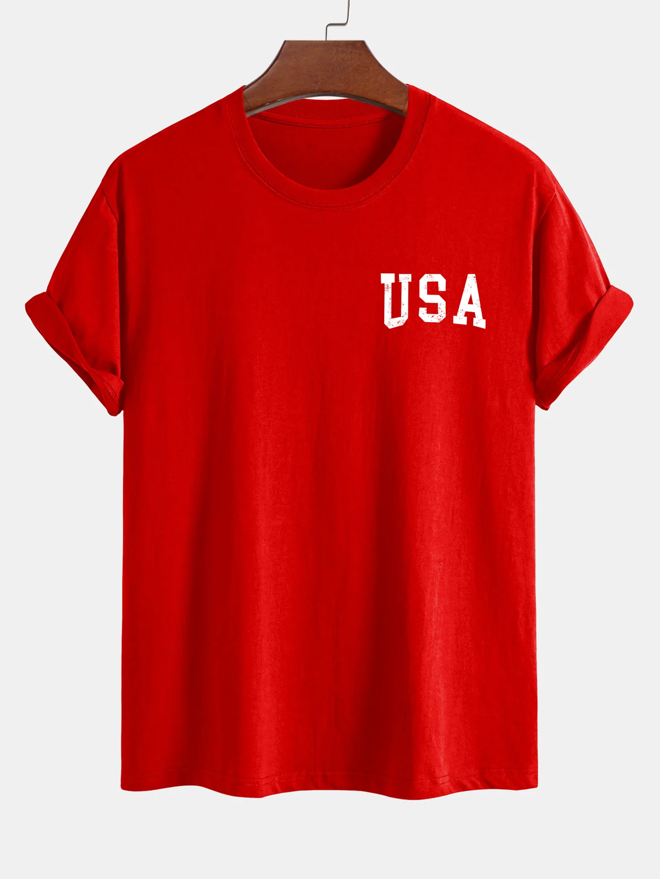 Regular Fit T-Shirt aus Baumwolle mit USA-Flaggen-Print - Image 23