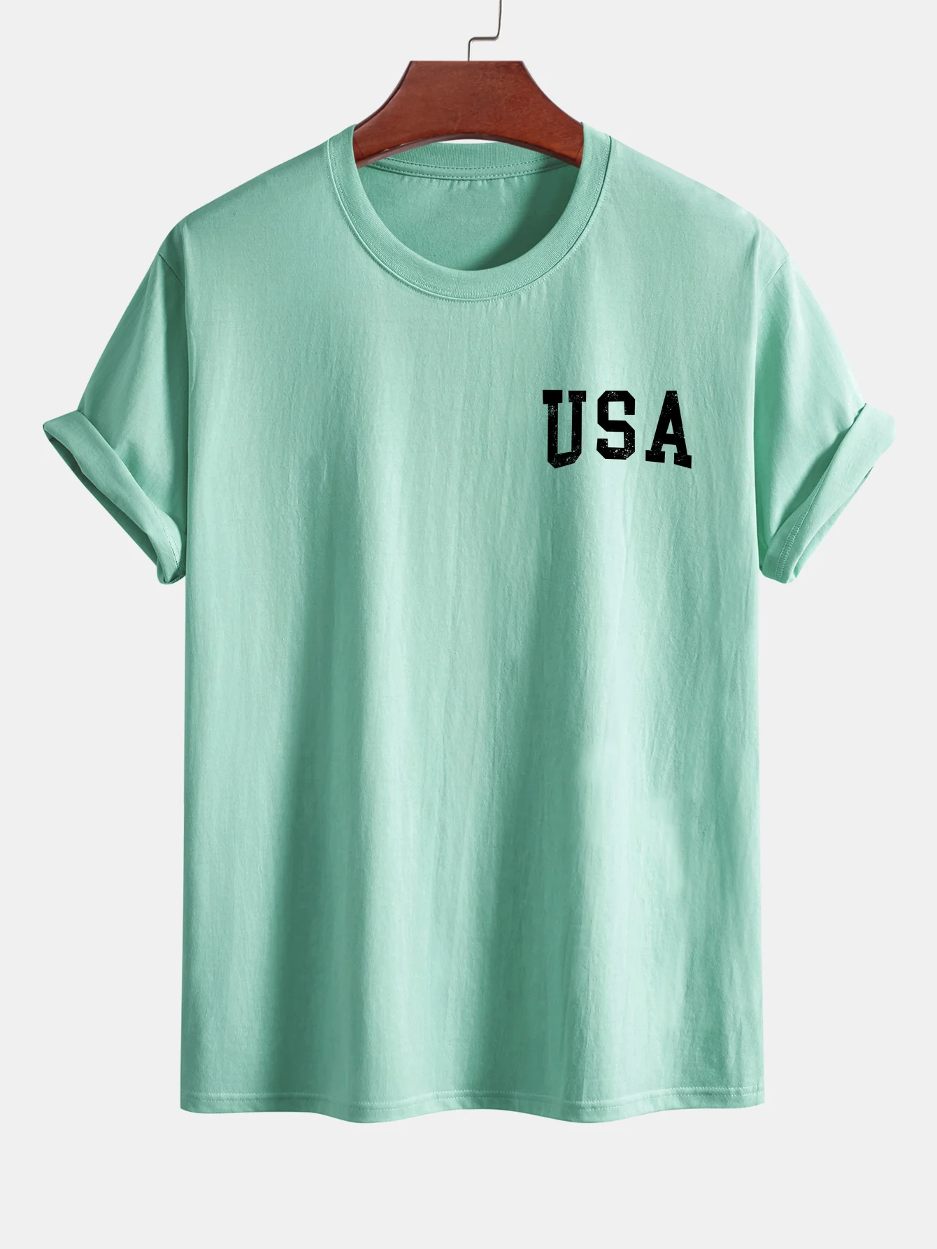 Regular Fit T-Shirt aus Baumwolle mit USA-Flaggen-Print - Image 25