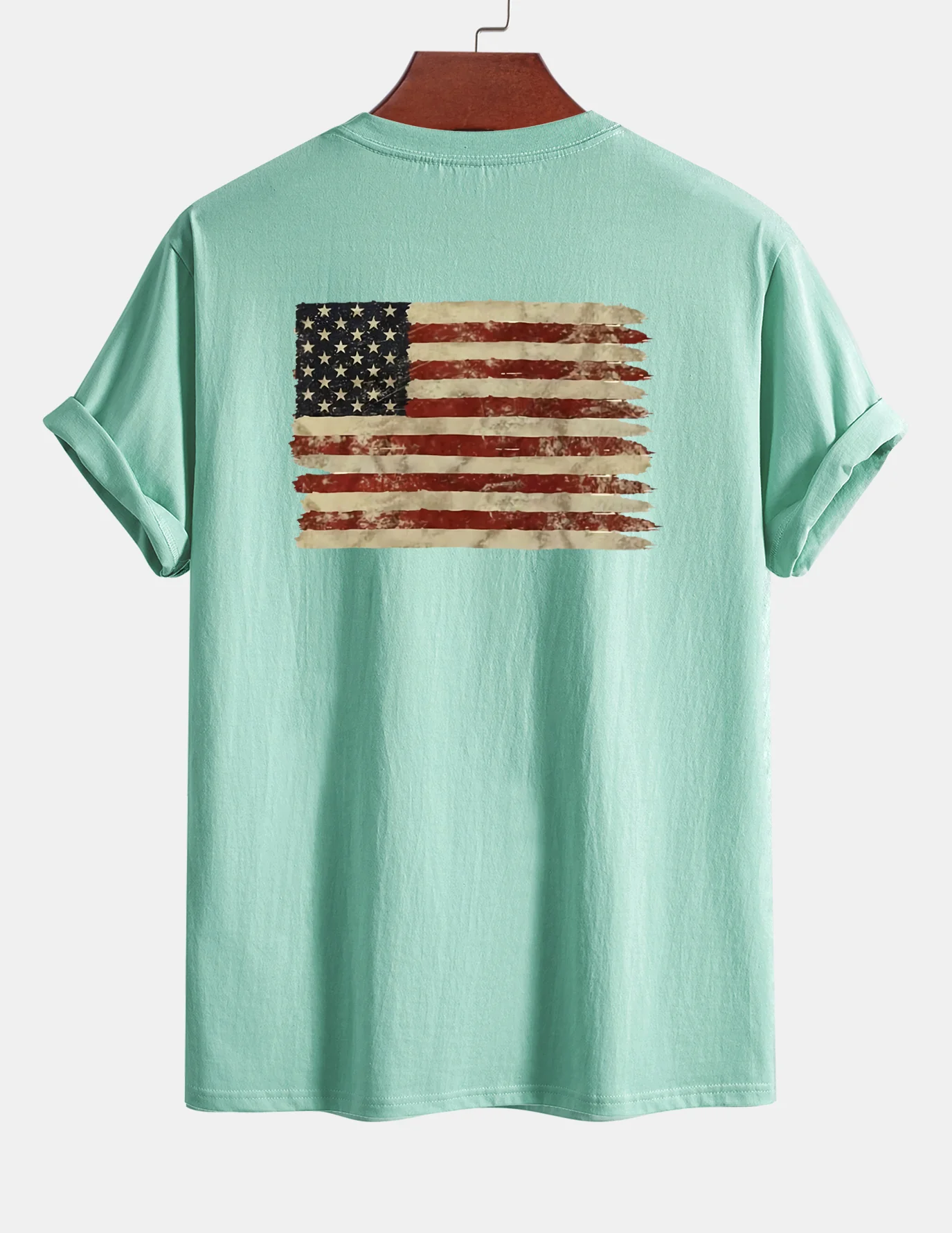 Regular Fit T-Shirt aus Baumwolle mit USA-Flaggen-Print - Image 26
