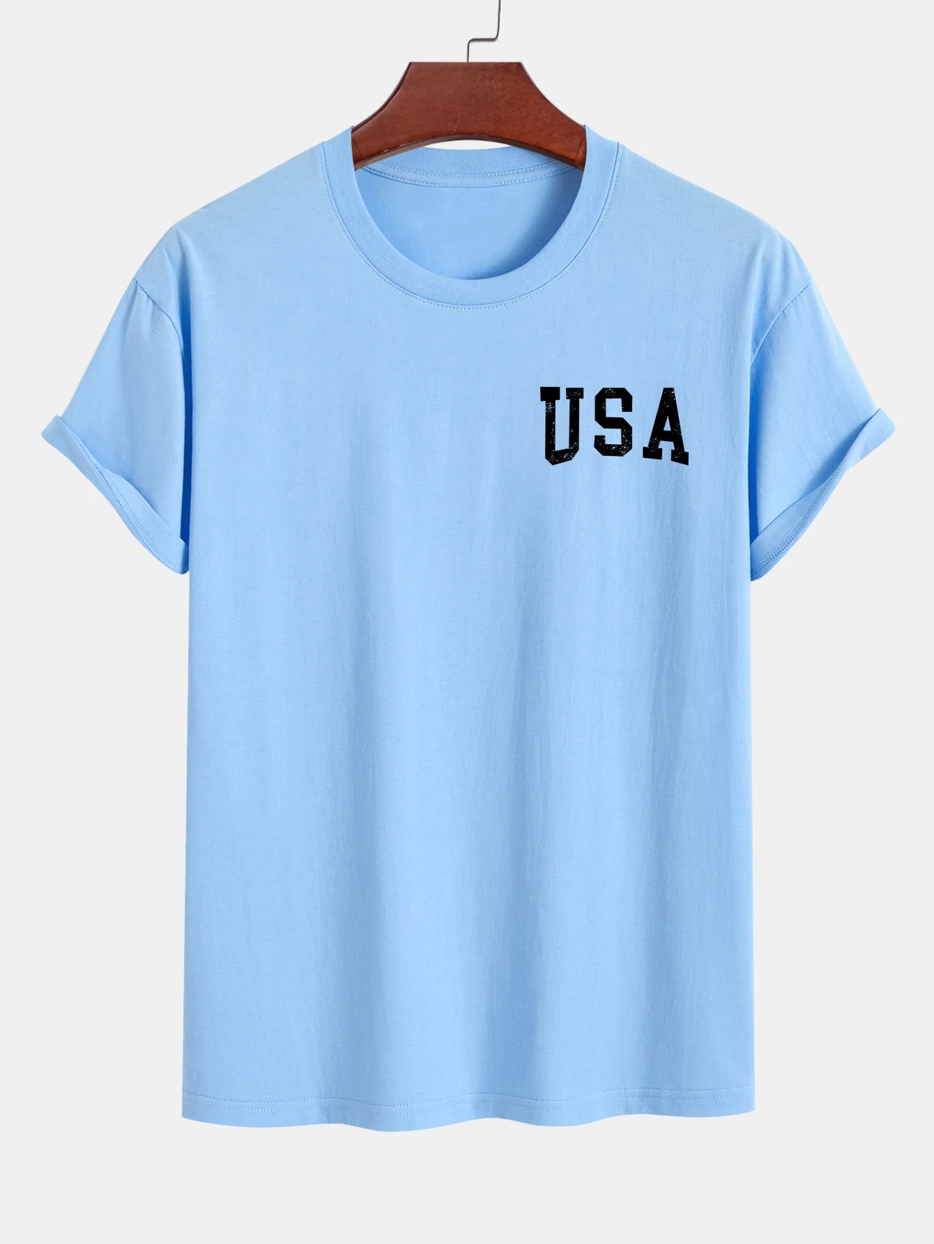 Regular Fit T-Shirt aus Baumwolle mit USA-Flaggen-Print - Image 27