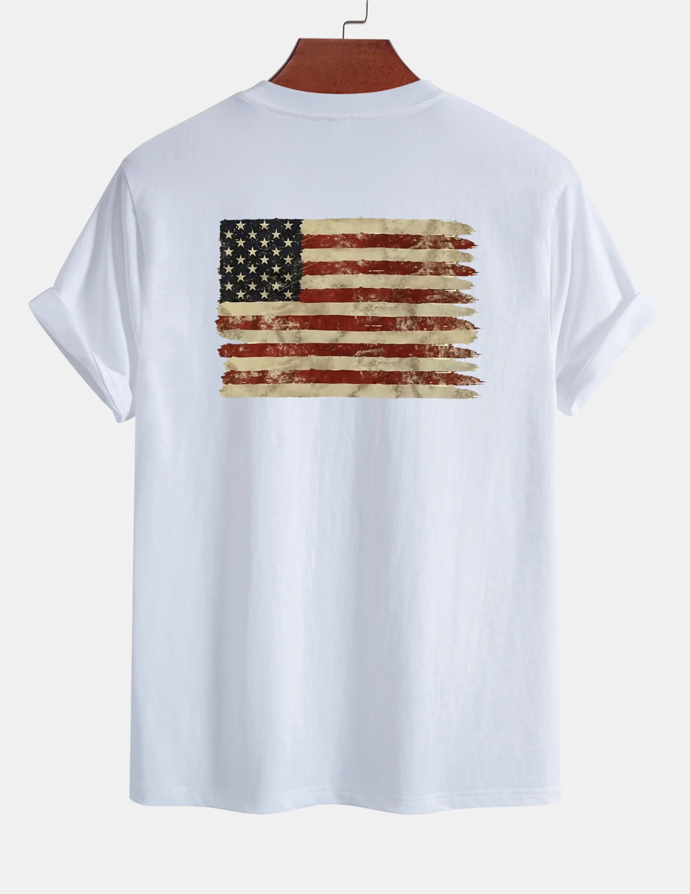 Regular Fit T-Shirt aus Baumwolle mit USA-Flaggen-Print - Image 4