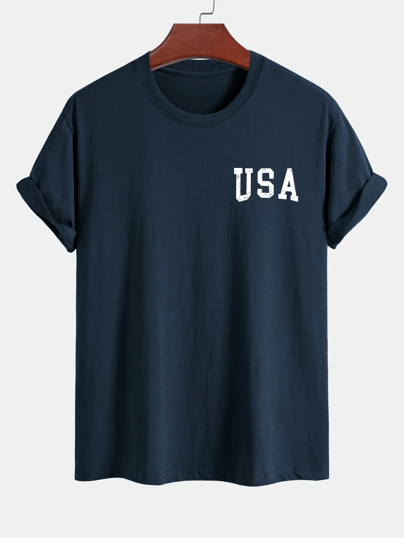 Regular Fit T-Shirt aus Baumwolle mit USA-Flaggen-Print - Image 5