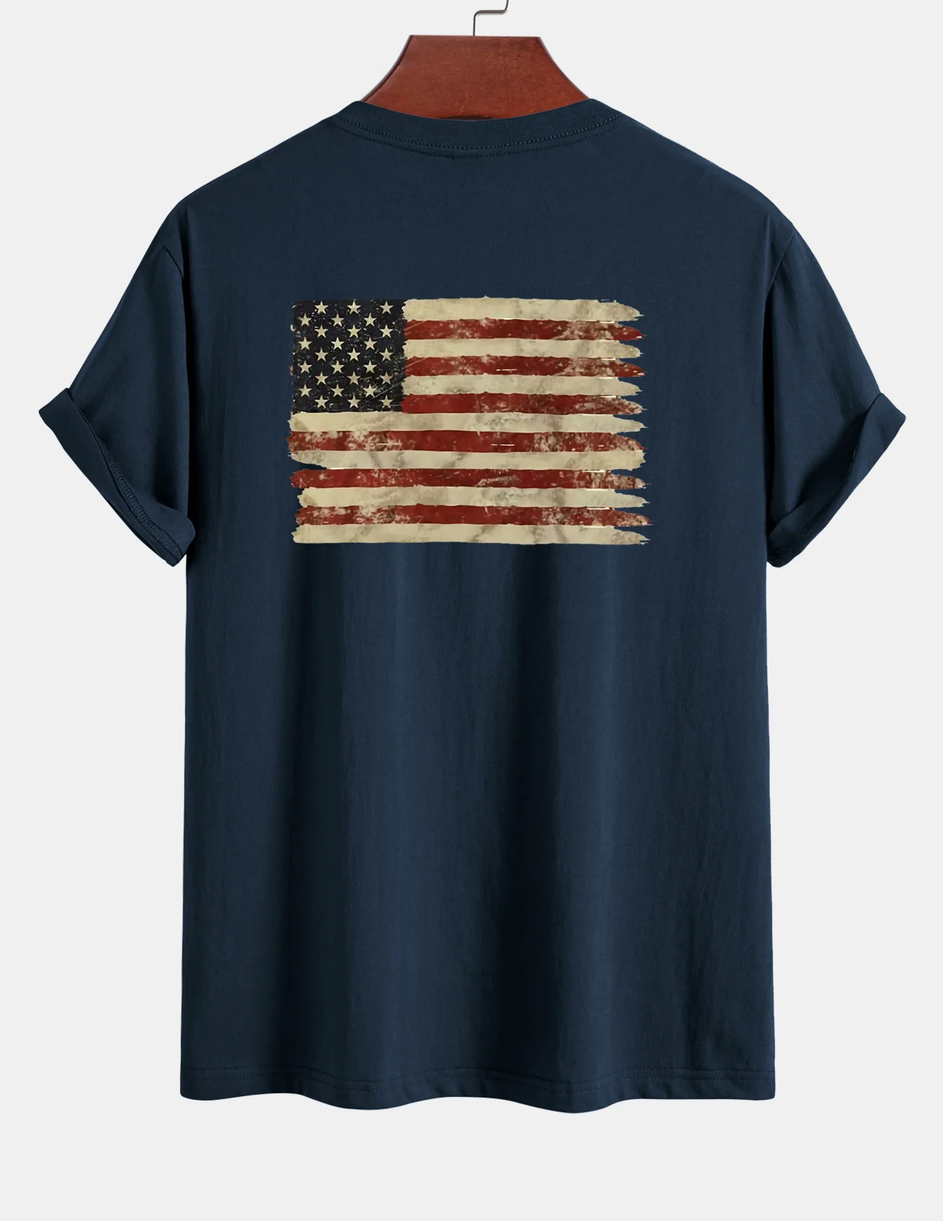 Regular Fit T-Shirt aus Baumwolle mit USA-Flaggen-Print - Image 6