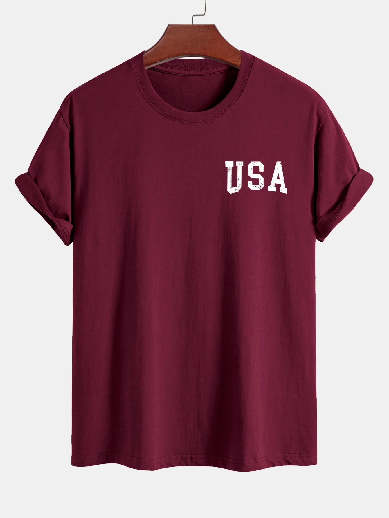 Regular Fit T-Shirt aus Baumwolle mit USA-Flaggen-Print - Image 7