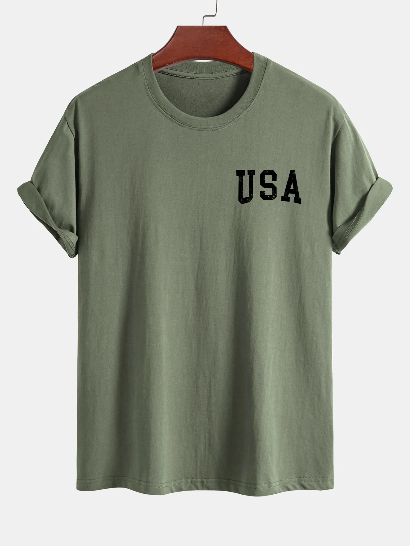 Regular Fit T-Shirt aus Baumwolle mit USA-Flaggen-Print - Image 9