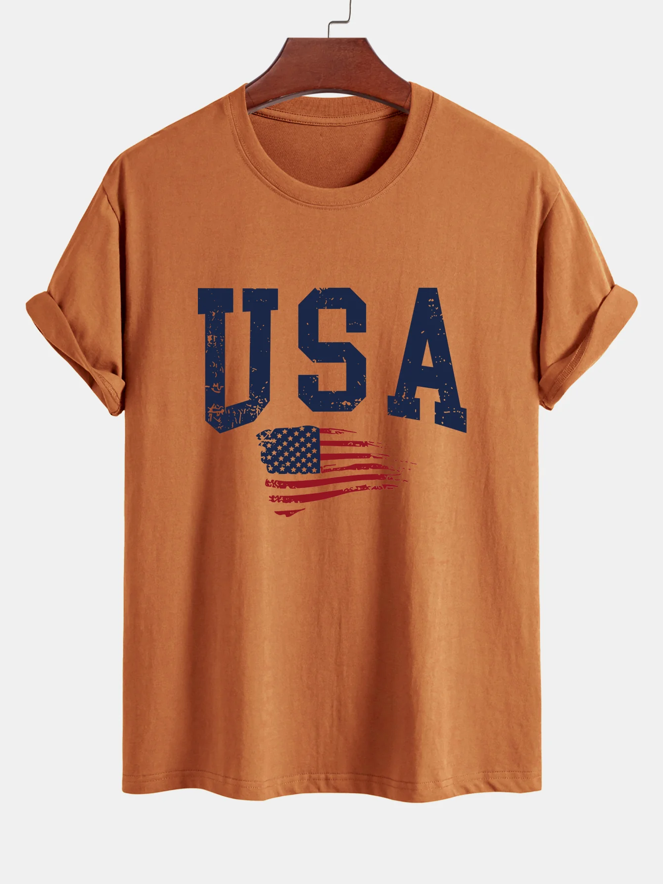 Regular Fit T-Shirt aus Baumwolle mit USA-Flaggen-Print - Image 13