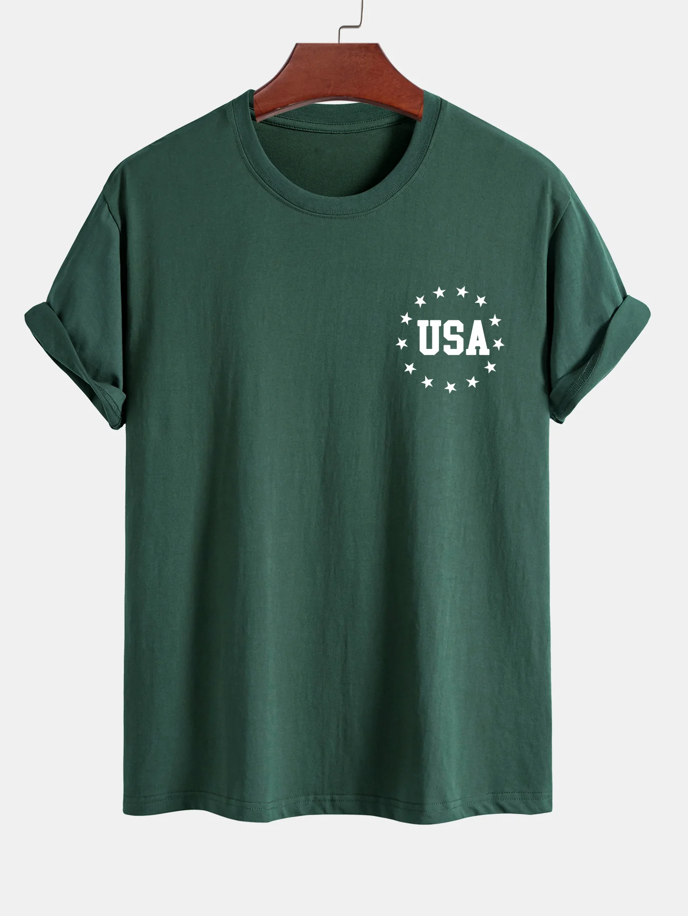 Regular Fit T-Shirt aus Baumwolle mit USA-Flaggen-Print - Image 11