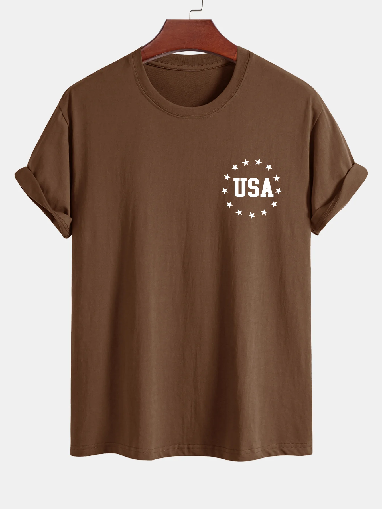 Regular Fit T-Shirt aus Baumwolle mit USA-Flaggen-Print - Image 13
