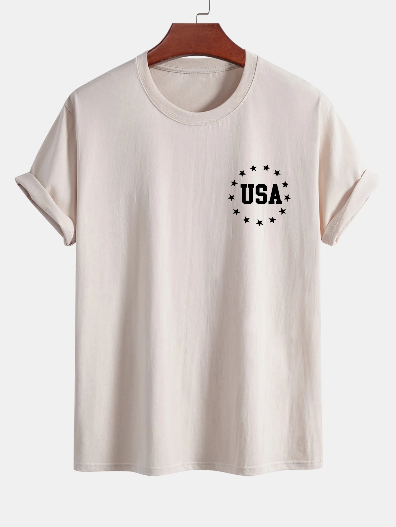 Regular Fit T-Shirt aus Baumwolle mit USA-Flaggen-Print - Image 15