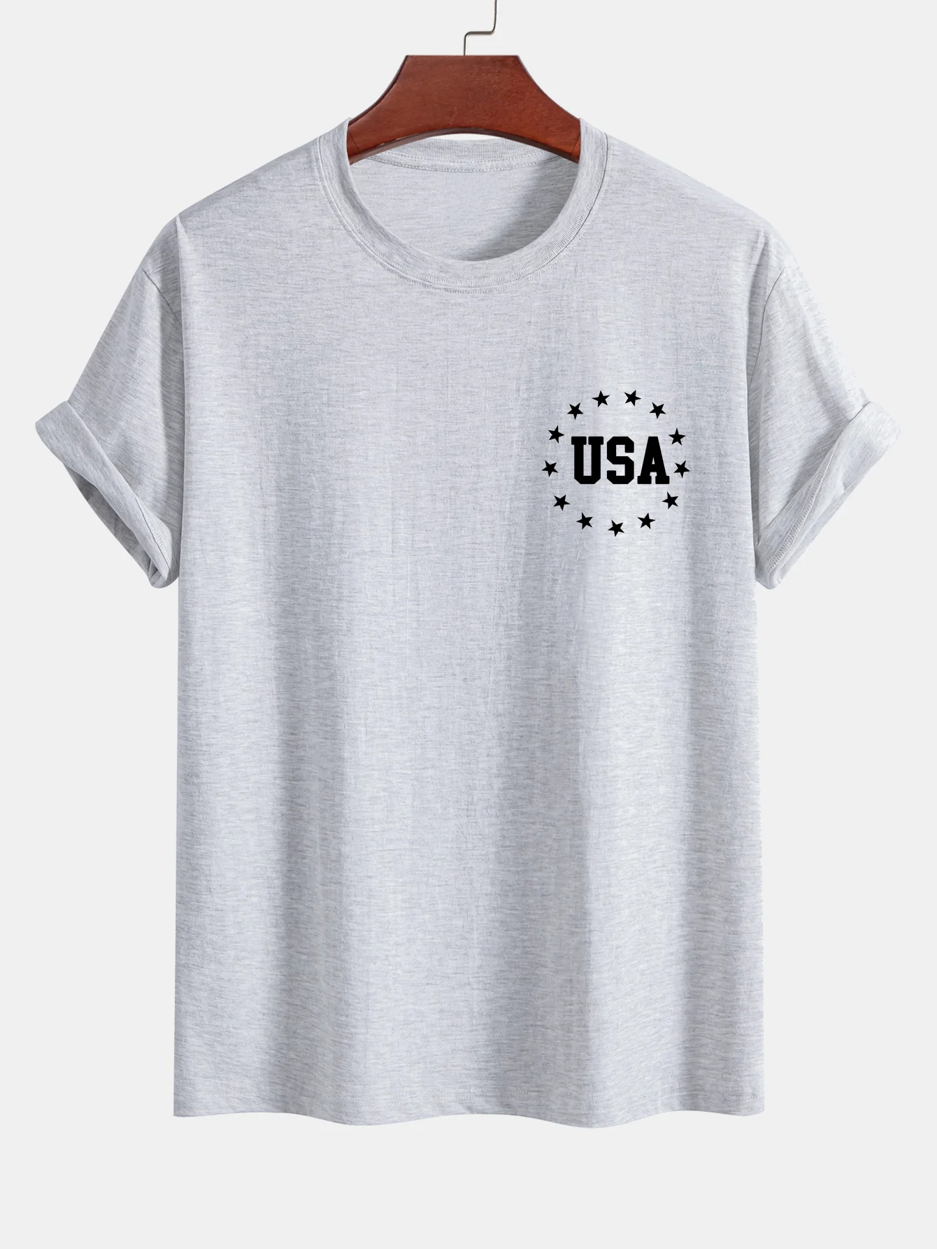 Regular Fit T-Shirt aus Baumwolle mit USA-Flaggen-Print - Image 17