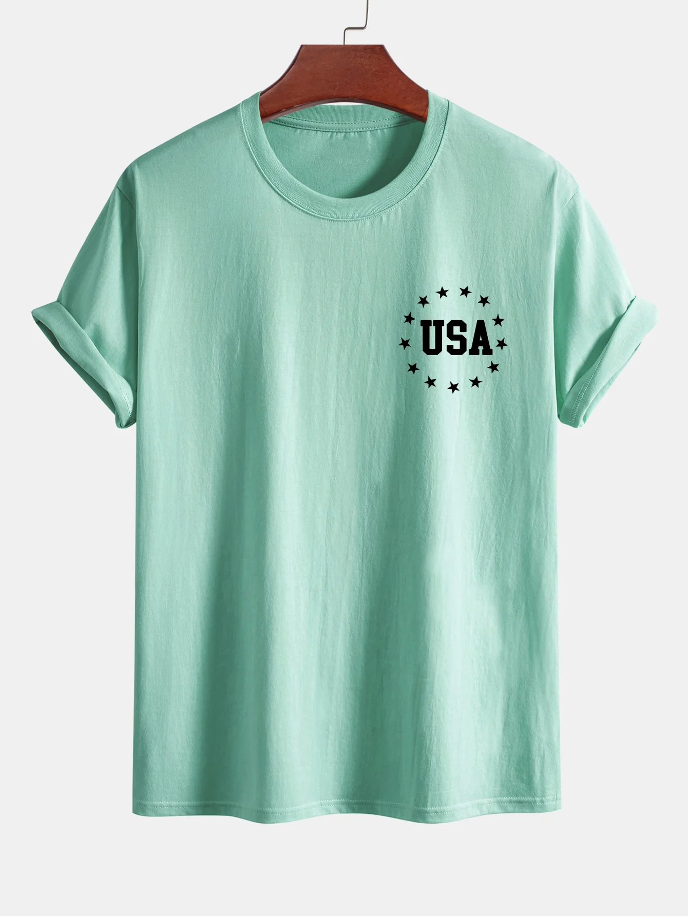 Regular Fit T-Shirt aus Baumwolle mit USA-Flaggen-Print - Image 21