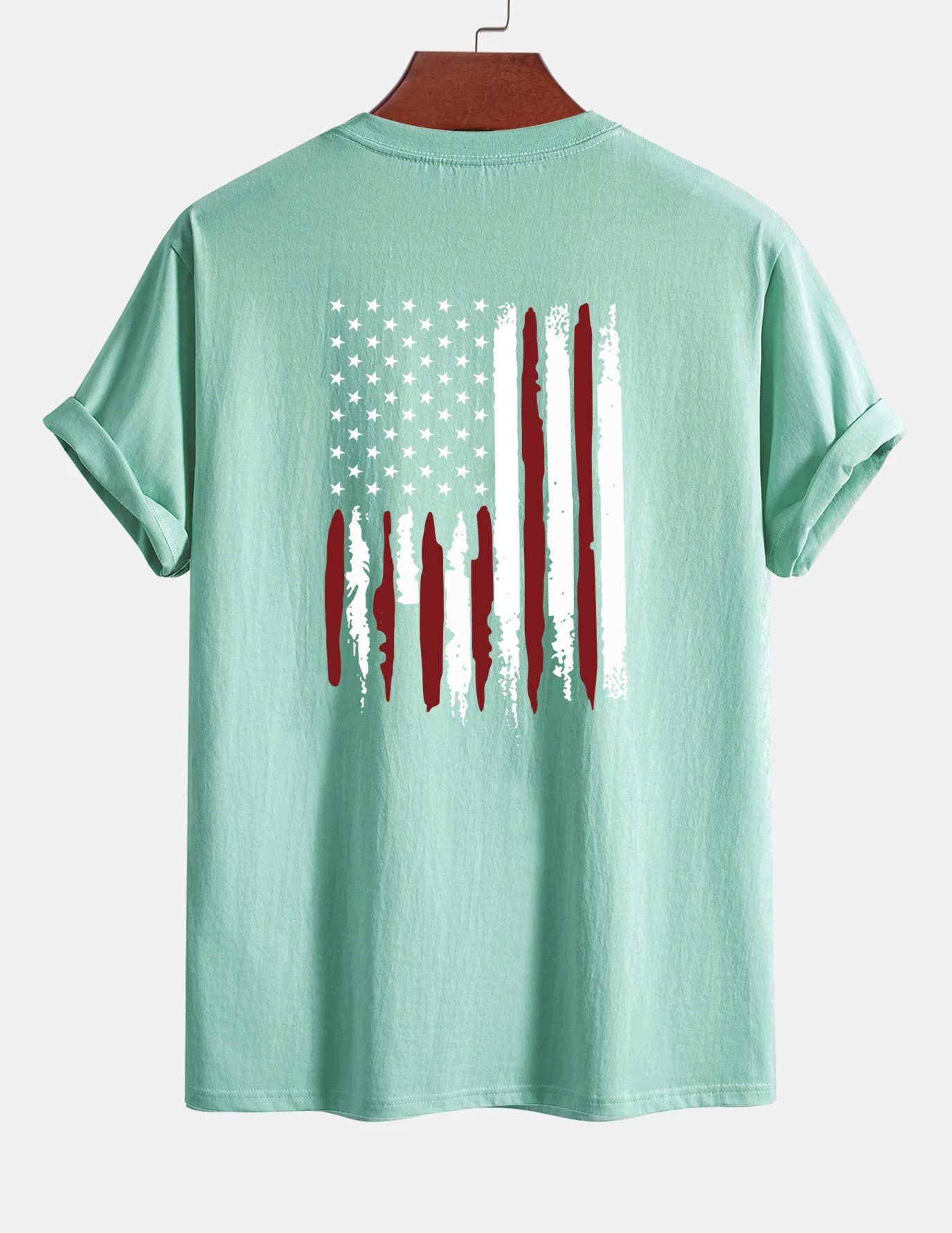 Regular Fit T-Shirt aus Baumwolle mit USA-Flaggen-Print - Image 22