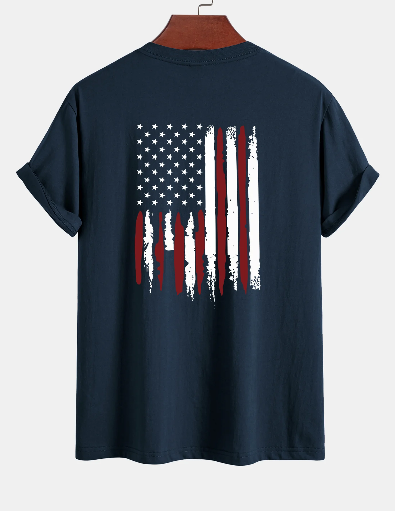 Regular Fit T-Shirt aus Baumwolle mit USA-Flaggen-Print - Image 4