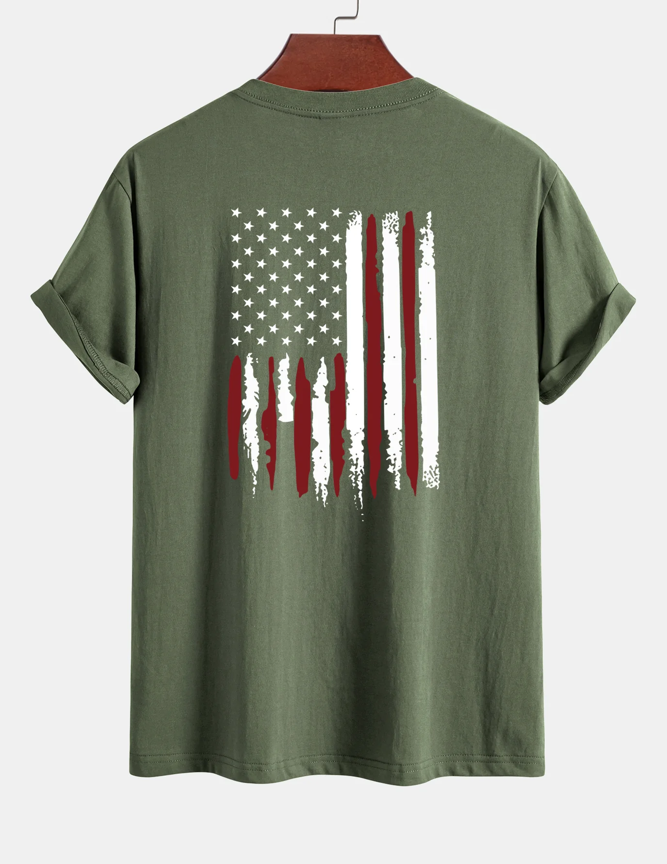 Regular Fit T-Shirt aus Baumwolle mit USA-Flaggen-Print - Image 6