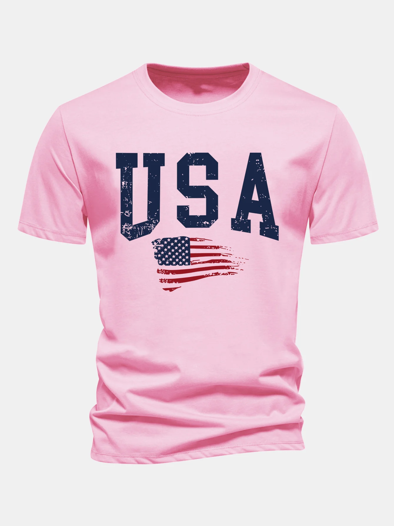 Regular Fit T-Shirt aus Baumwolle mit USA-Flaggen-Print - Image 3