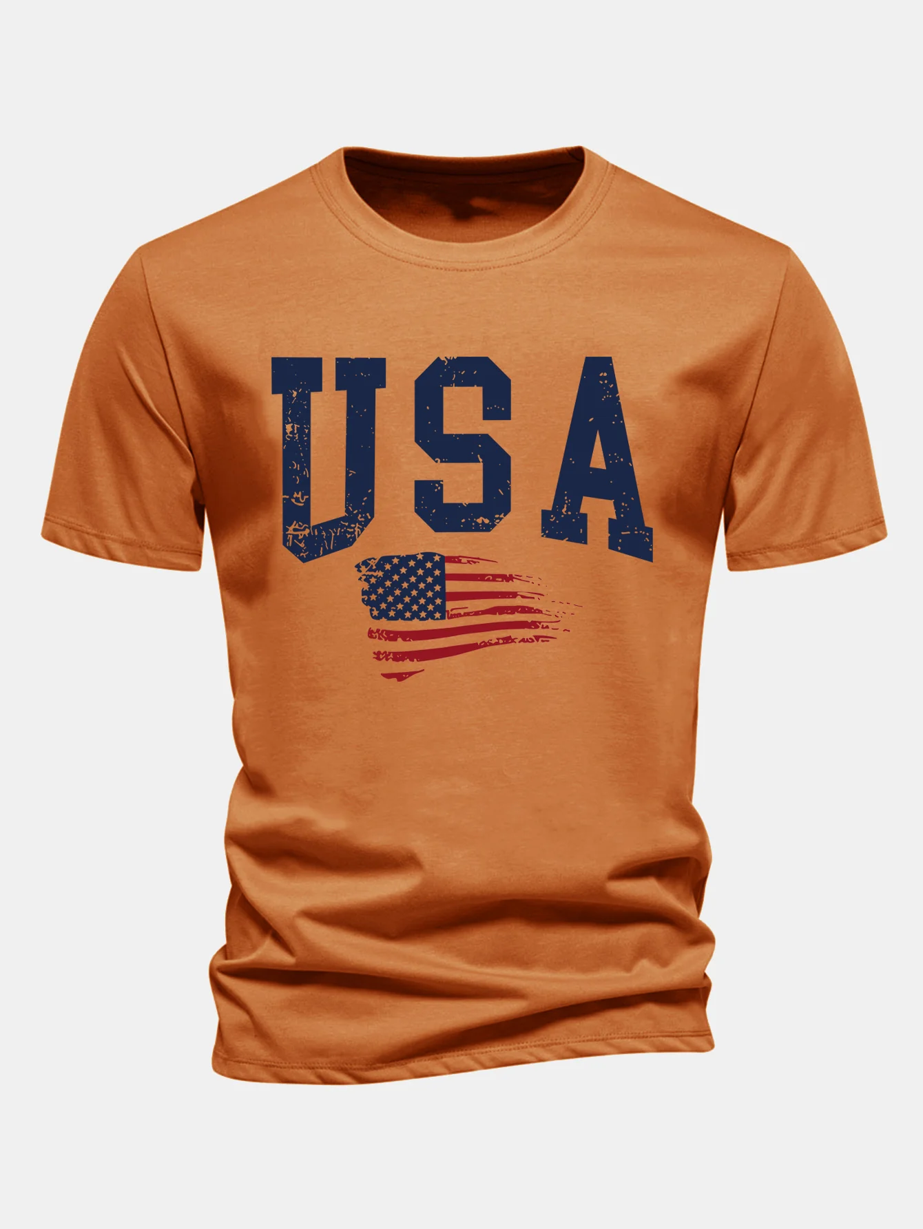 Regular Fit T-Shirt aus Baumwolle mit USA-Flaggen-Print - Image 5