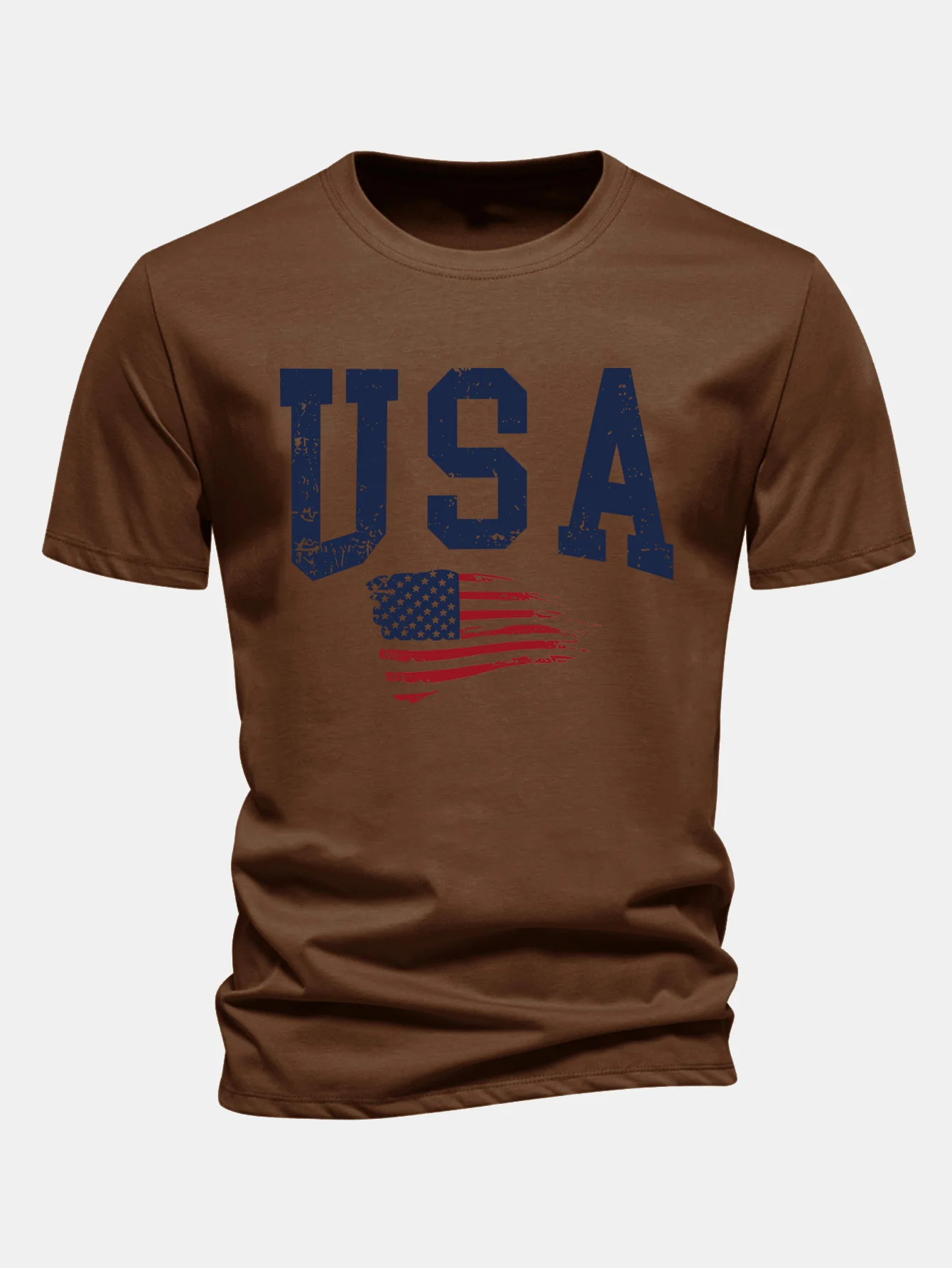 Regular Fit T-Shirt aus Baumwolle mit USA-Flaggen-Print - Image 7