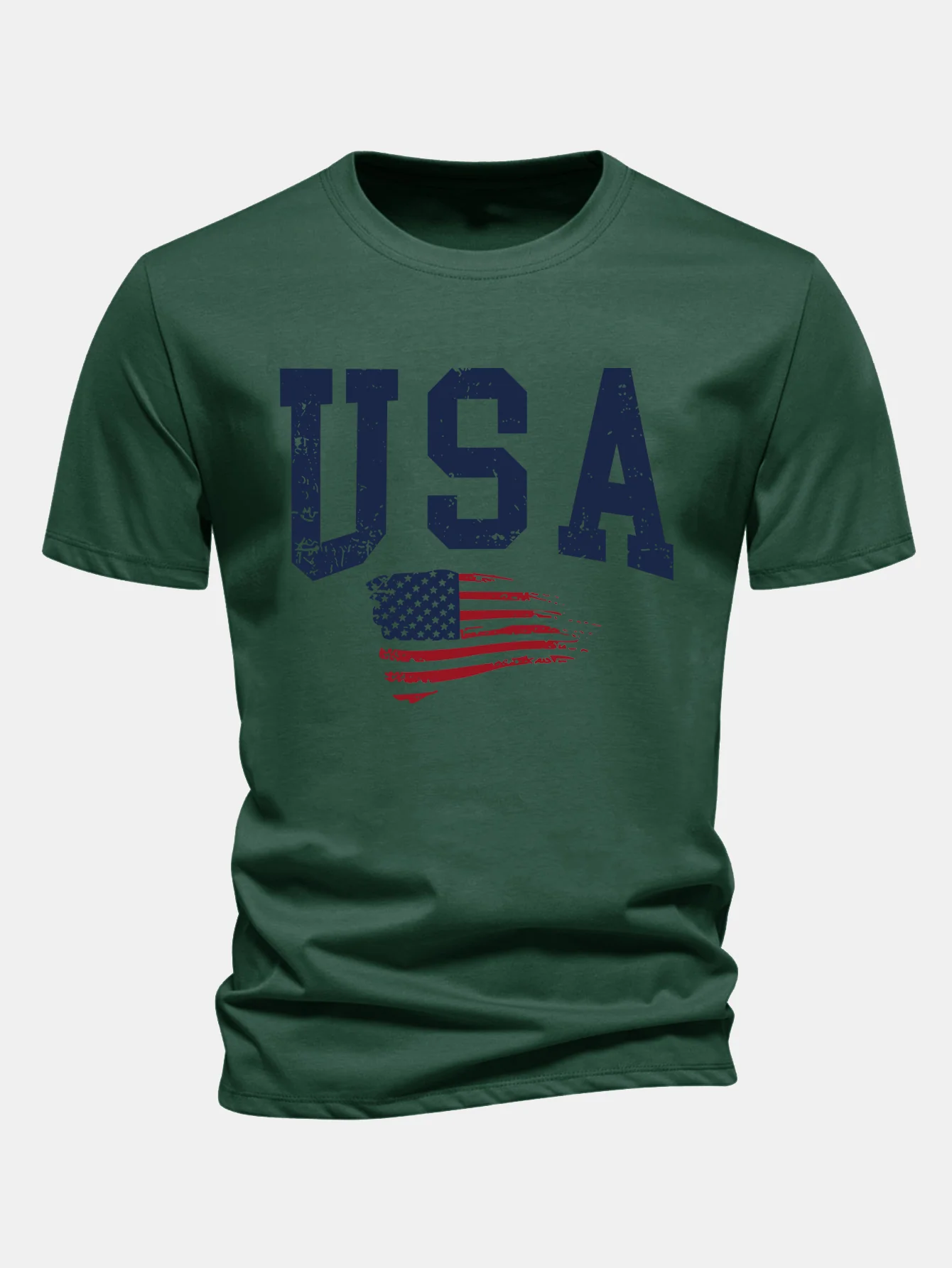 Regular Fit T-Shirt aus Baumwolle mit USA-Flaggen-Print - Image 8