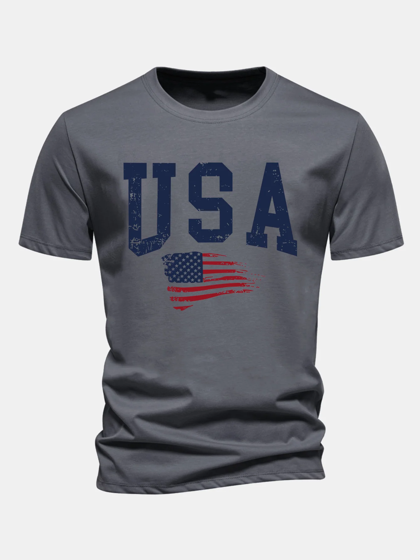 Regular Fit T-Shirt aus Baumwolle mit USA-Flaggen-Print - Image 9