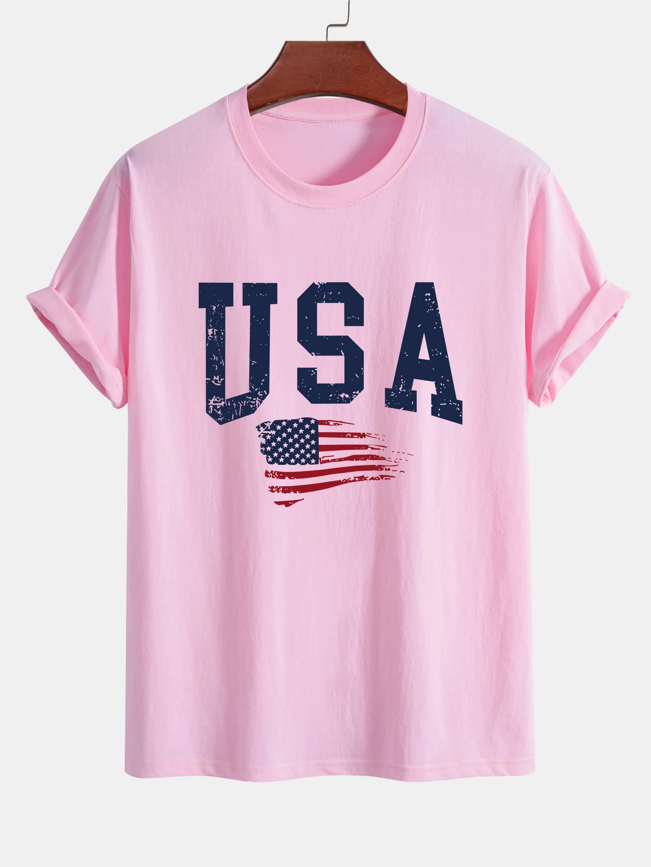 Regular Fit T-Shirt aus Baumwolle mit USA-Flaggen-Print - Image 7