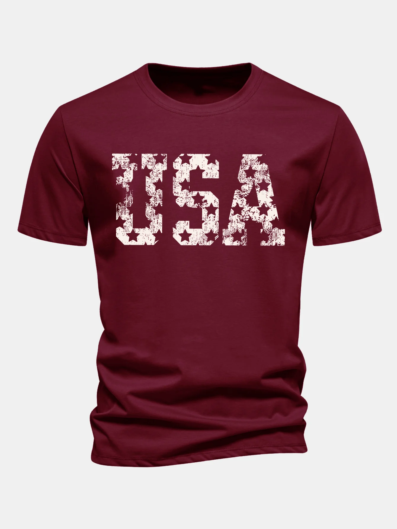 Regular Fit USA Print Baumwoll-T-Shirt - Image 10