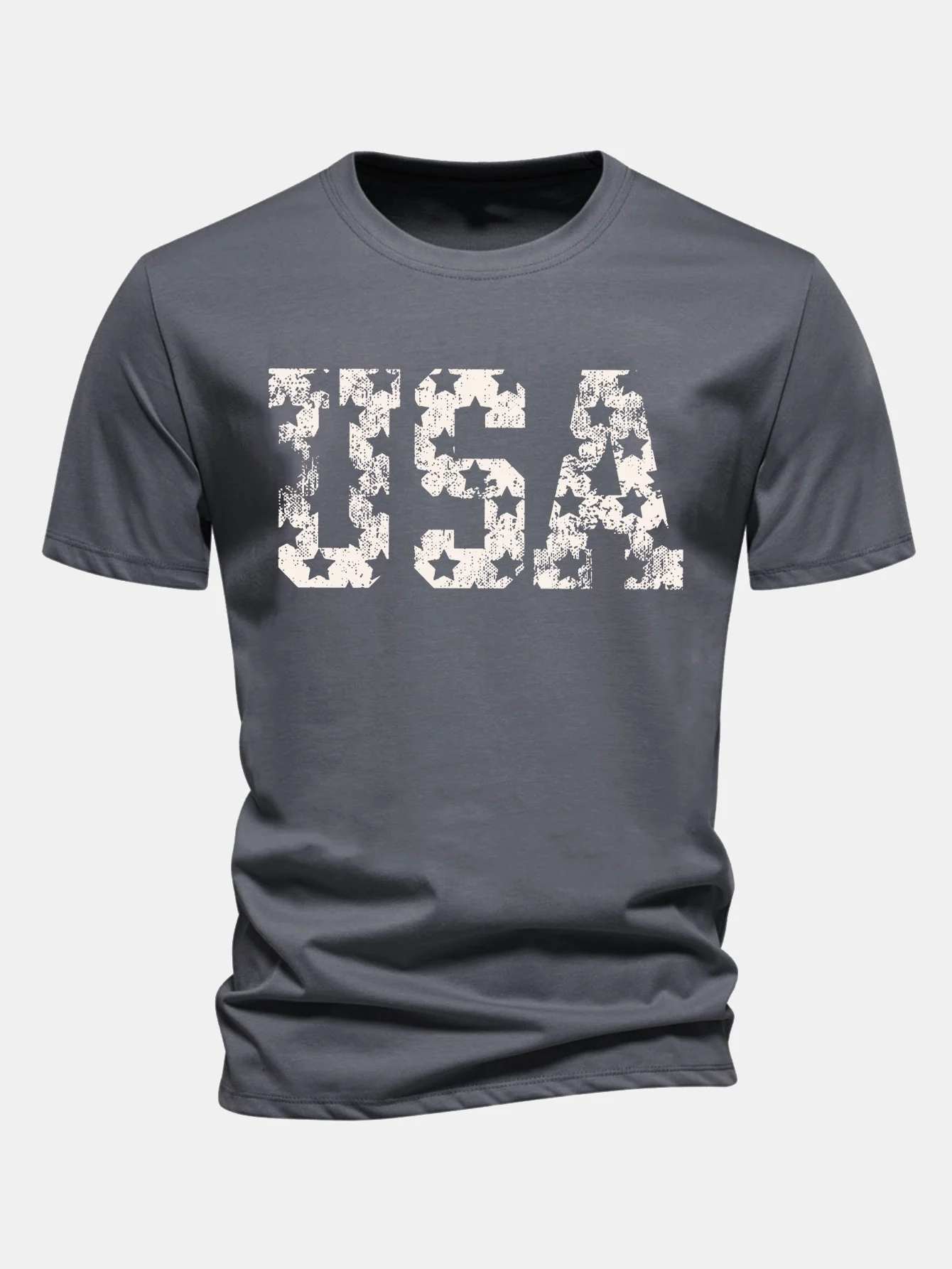 Regular Fit USA Print Baumwoll-T-Shirt - Image 11