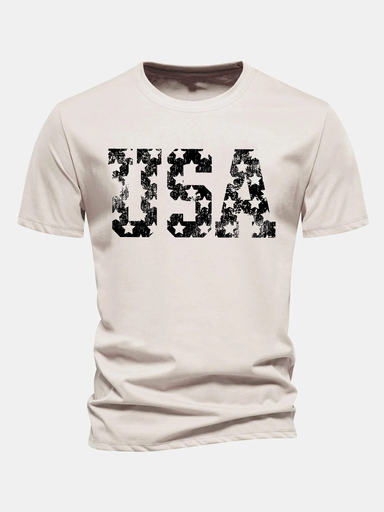 Regular Fit USA Print Baumwoll-T-Shirt - Image 4