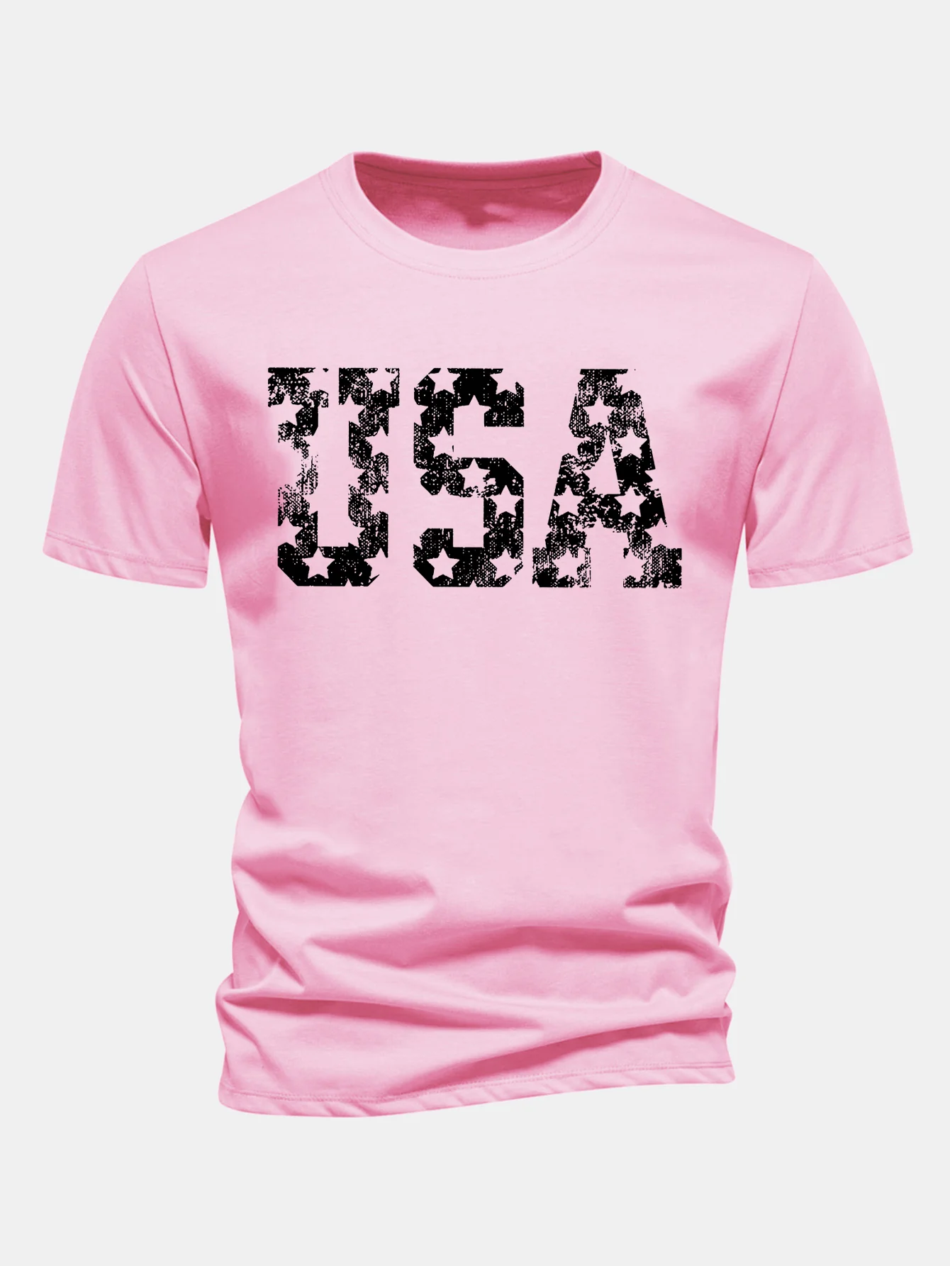 Regular Fit USA Print Baumwoll-T-Shirt - Image 5