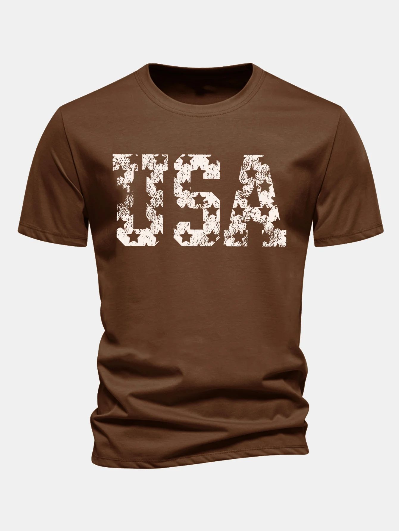 Regular Fit USA Print Baumwoll-T-Shirt - Image 9