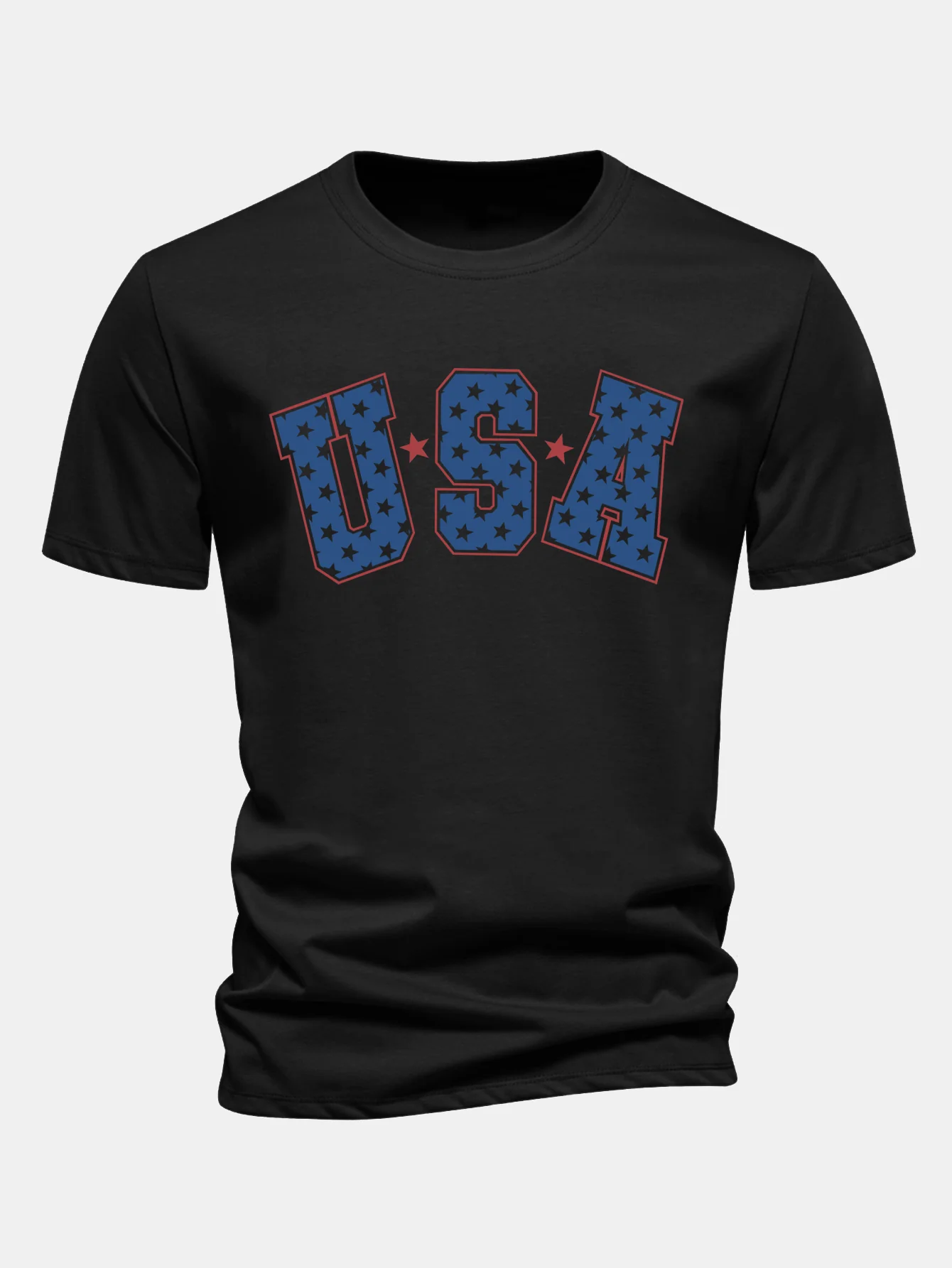 Regular Fit USA Print Baumwoll-T-Shirt - Image 10