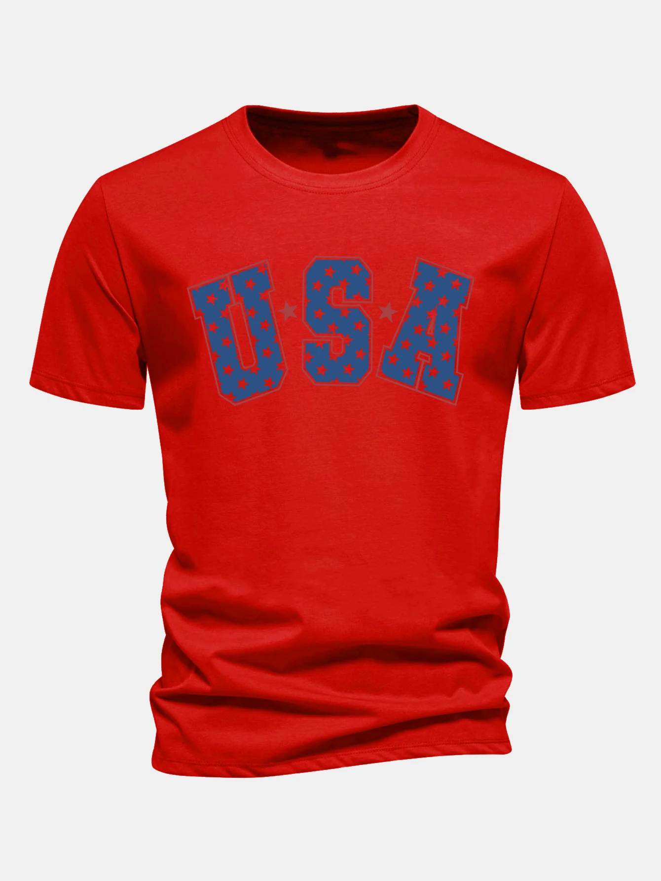 Regular Fit USA Print Baumwoll-T-Shirt - Image 11